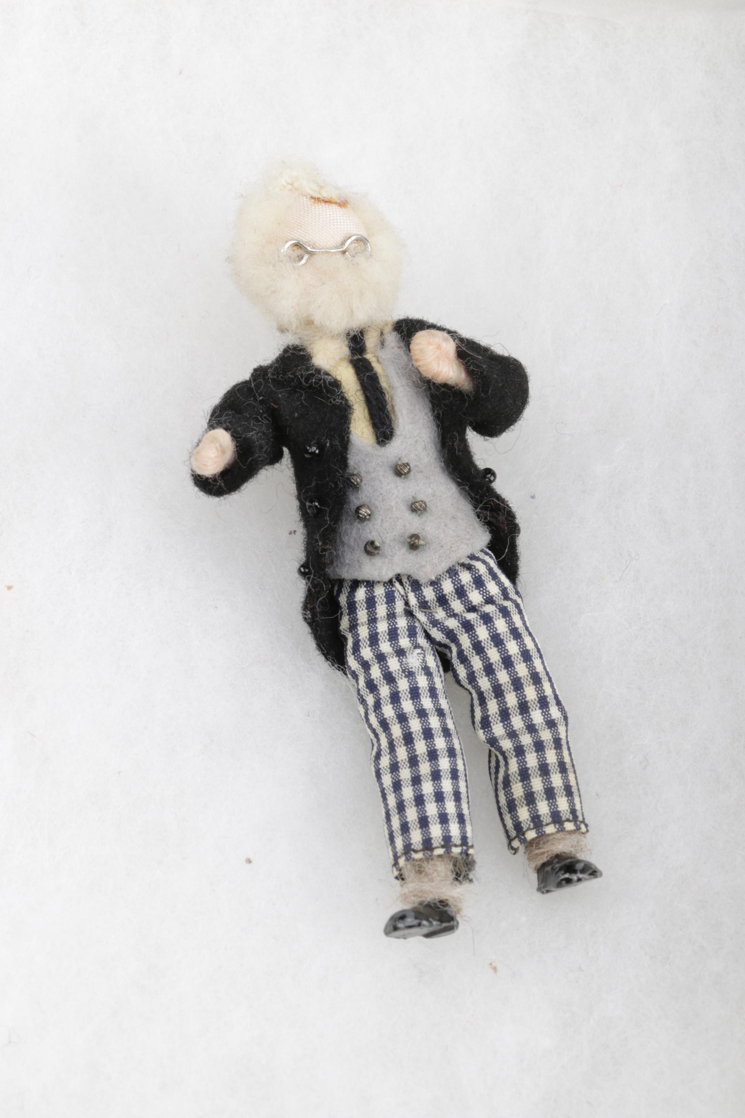 Circa 1930s Hand-Felted "Grecon"  Bendable Wire Dolls