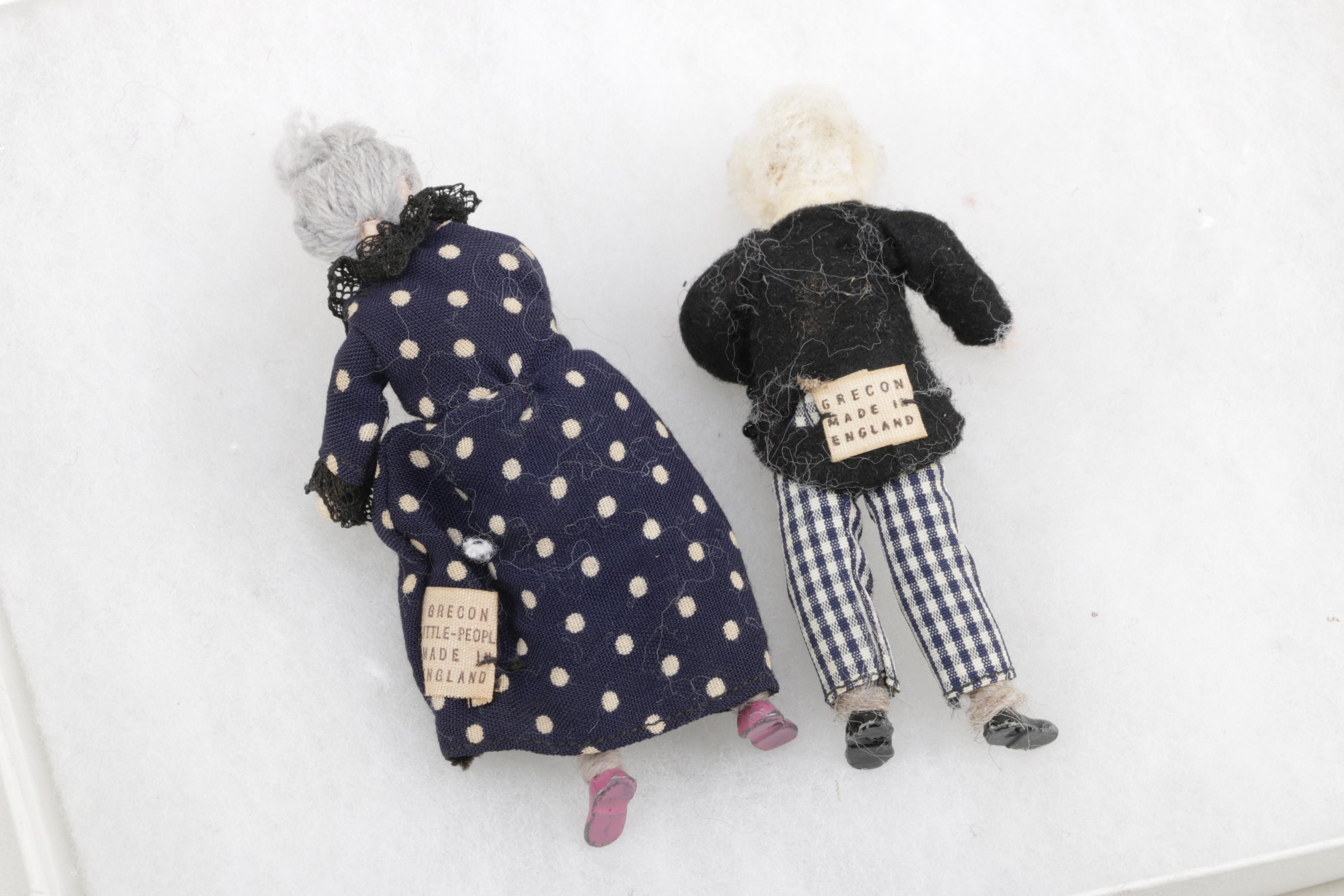 Circa 1930s Hand-Felted "Grecon"  Bendable Wire Dolls