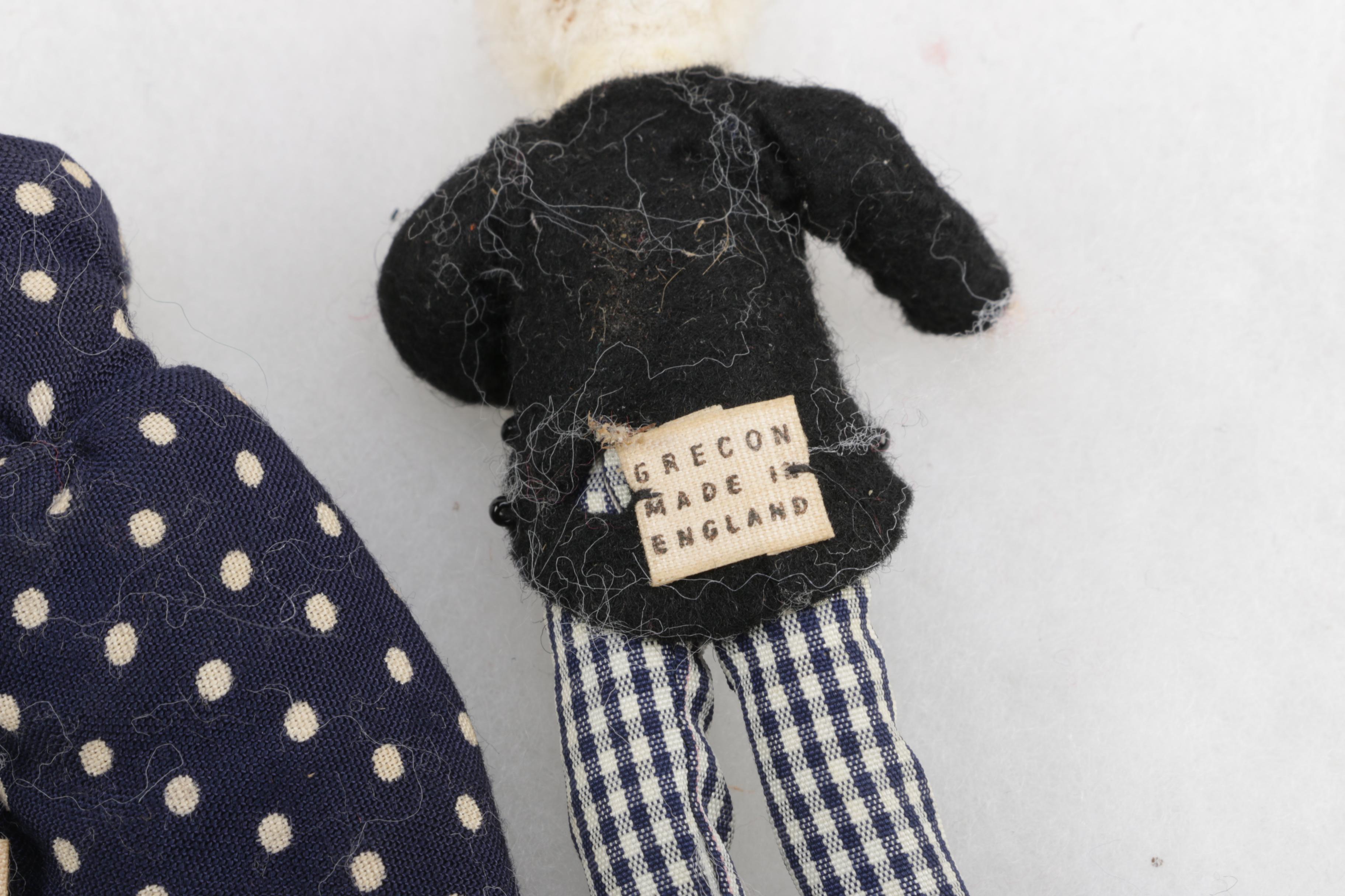 Circa 1930s Hand-Felted "Grecon"  Bendable Wire Dolls