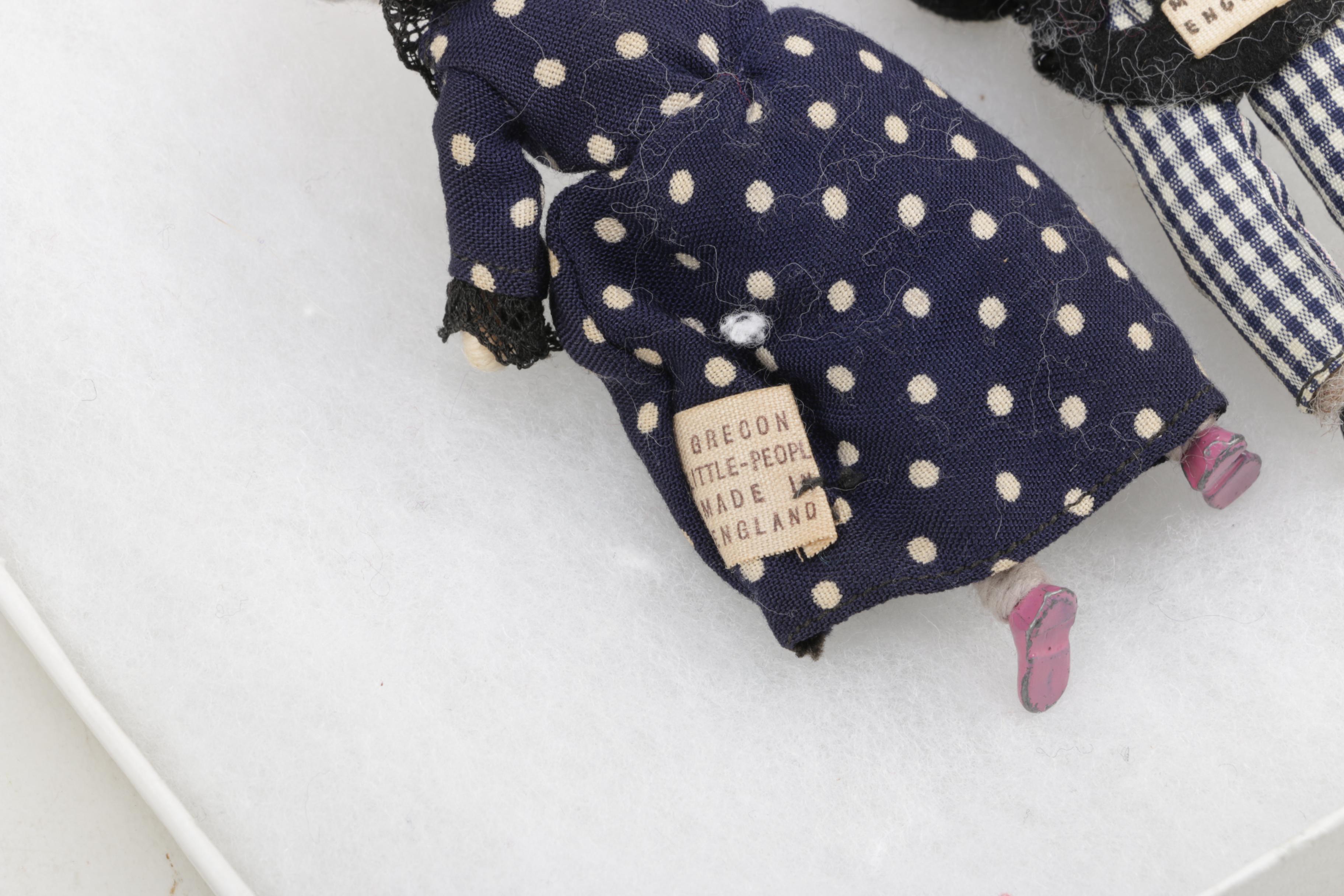 Circa 1930s Hand-Felted "Grecon"  Bendable Wire Dolls