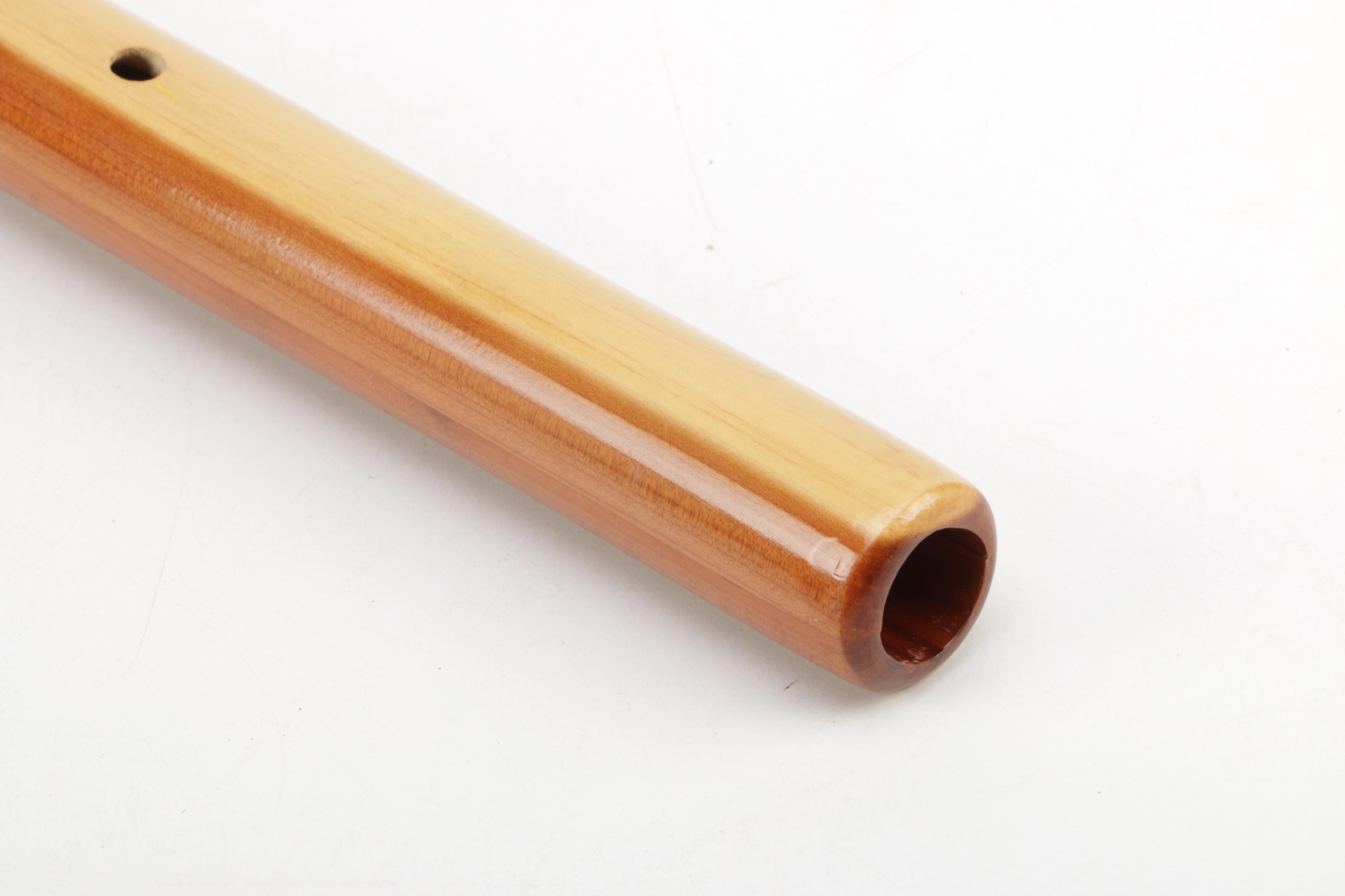 Cherokee Wood Flute with Beading and Feathers