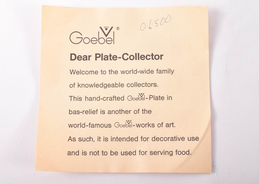 Circa 1970 Goebel Annual M.J. Hummel Porcelain Plates