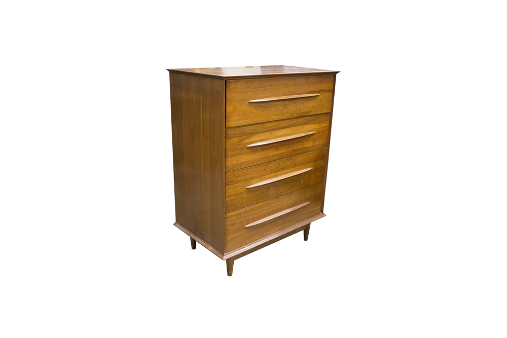 Mid Century Modern Walnut Chest of Drawers from Bissman