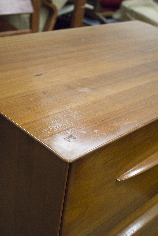 Mid Century Modern Walnut Chest of Drawers from Bissman