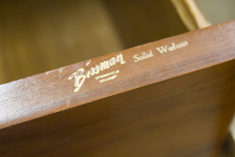 Mid Century Modern Walnut Chest of Drawers from Bissman