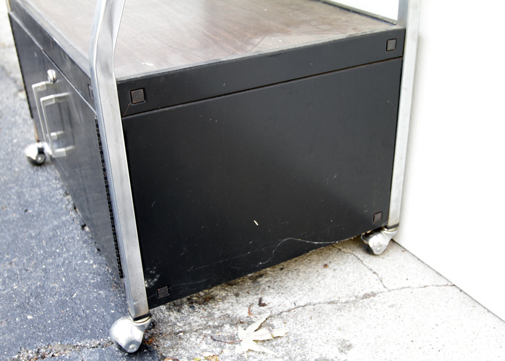 Pair of Rolling Media Carts