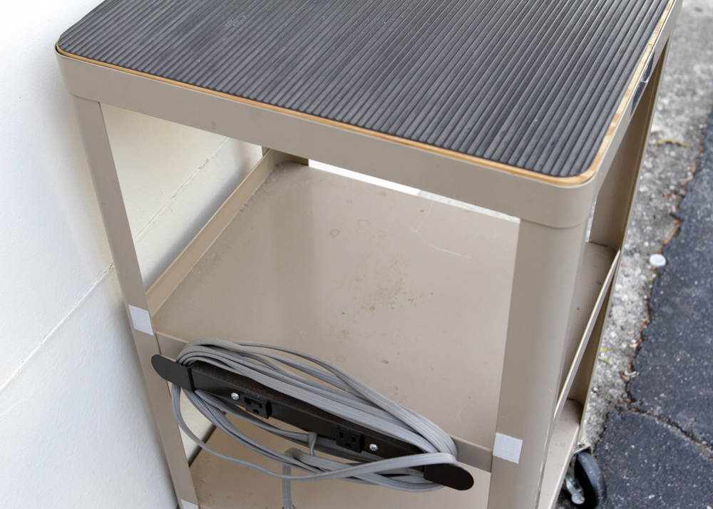 Pair of Rolling Media Carts