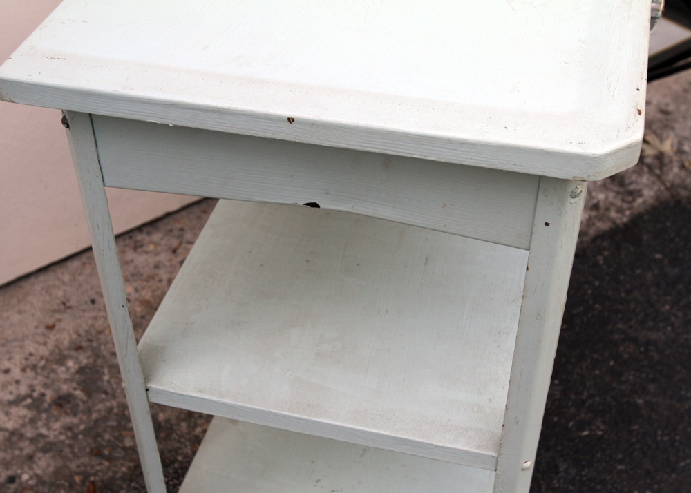 Mid-Century Metal Shelf and Rolling Cart