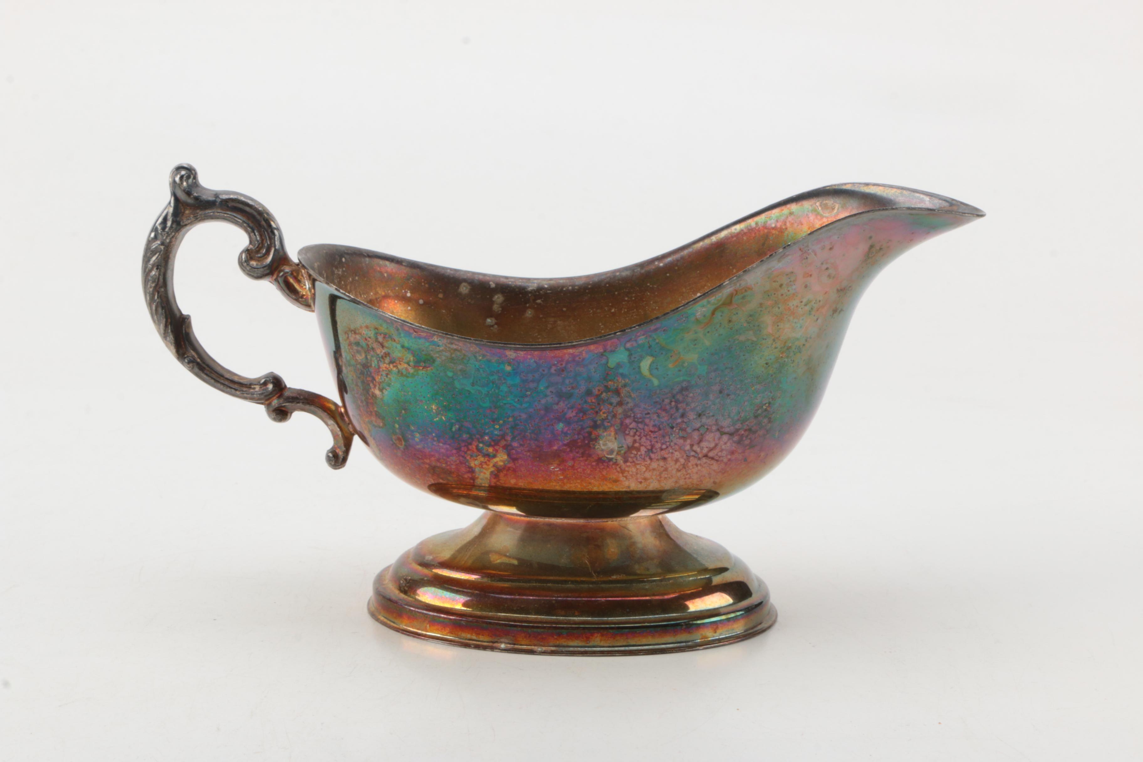 Assortment of Silver Plate Tableware Including Reed & Barton