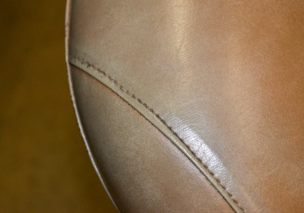 Vintage Mid Century Modern Brown Vinyl Swivel Chairs by Overman of Sweden