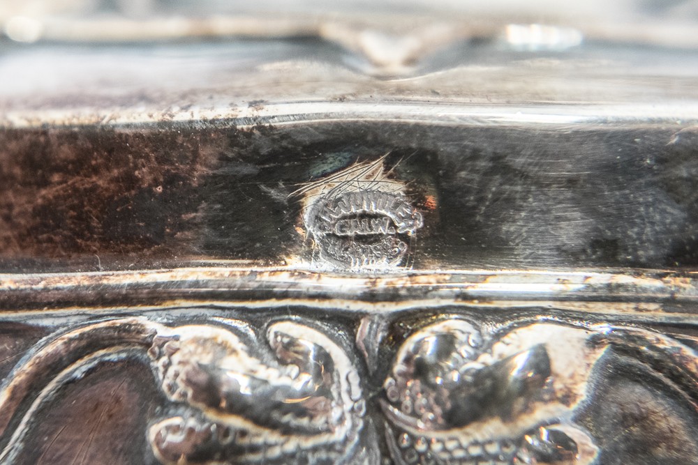 Pair Antique Polish Silver Plate Sabbath Candlesticks