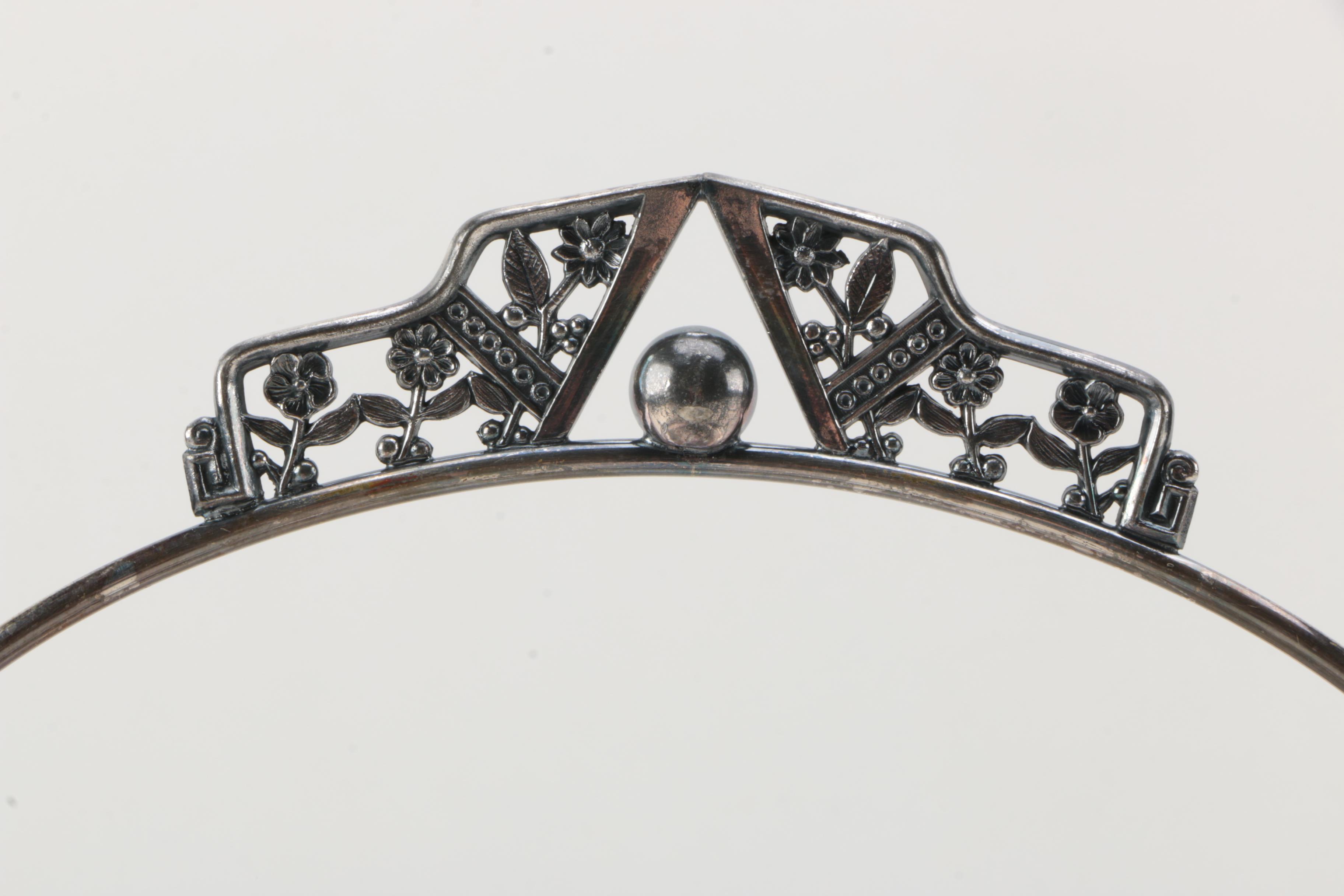 Pairpoint Mfg. Co. Silver Plate Bride's Basket with Derby Silver Co. Mug