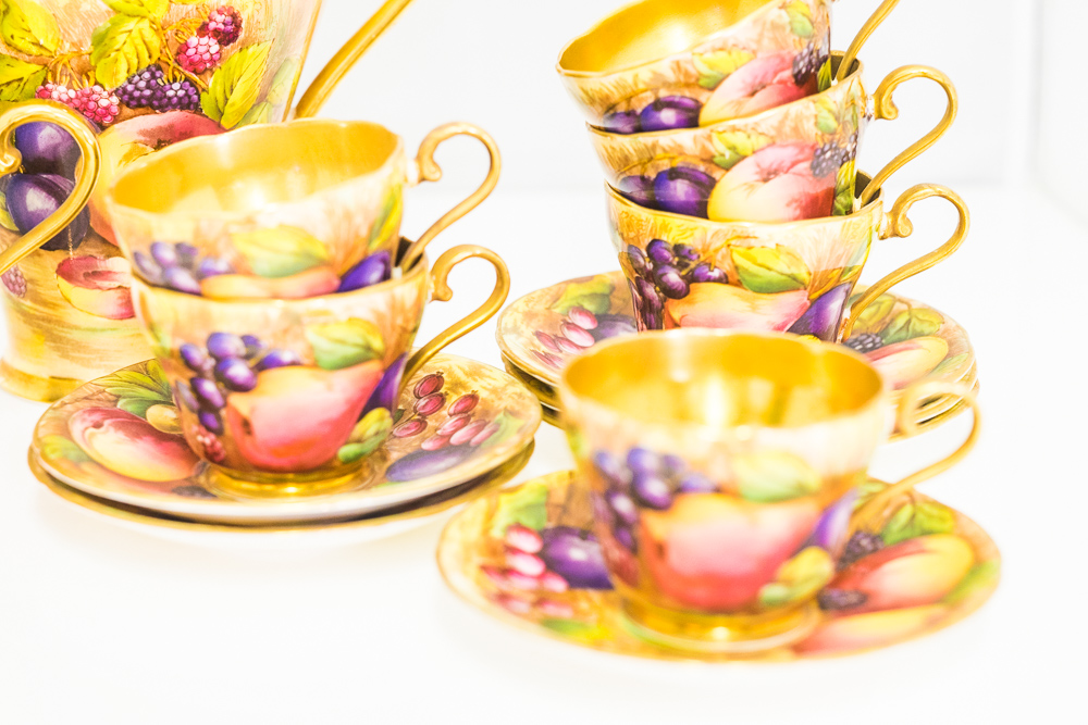 Aynsley Orchard Gold Tea Set