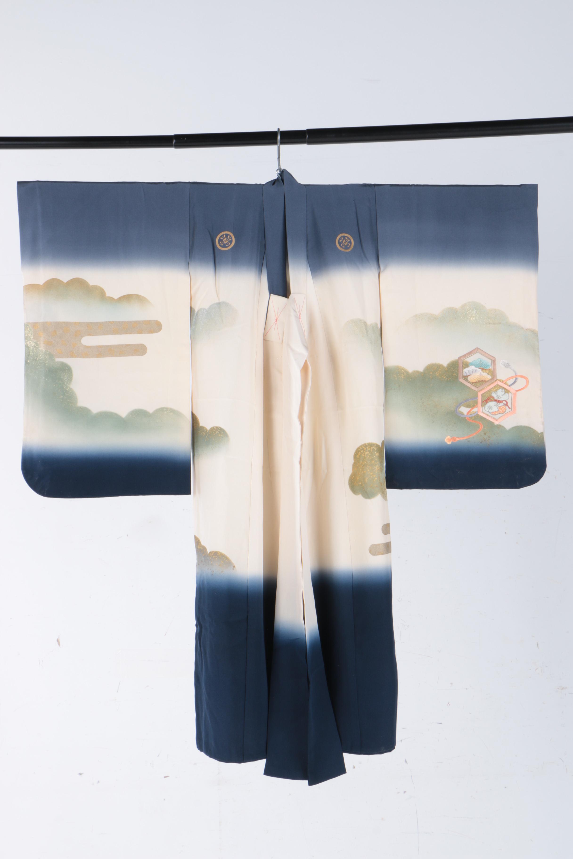 Boy's Circa 1940s Vintage Ceremonial Kimono