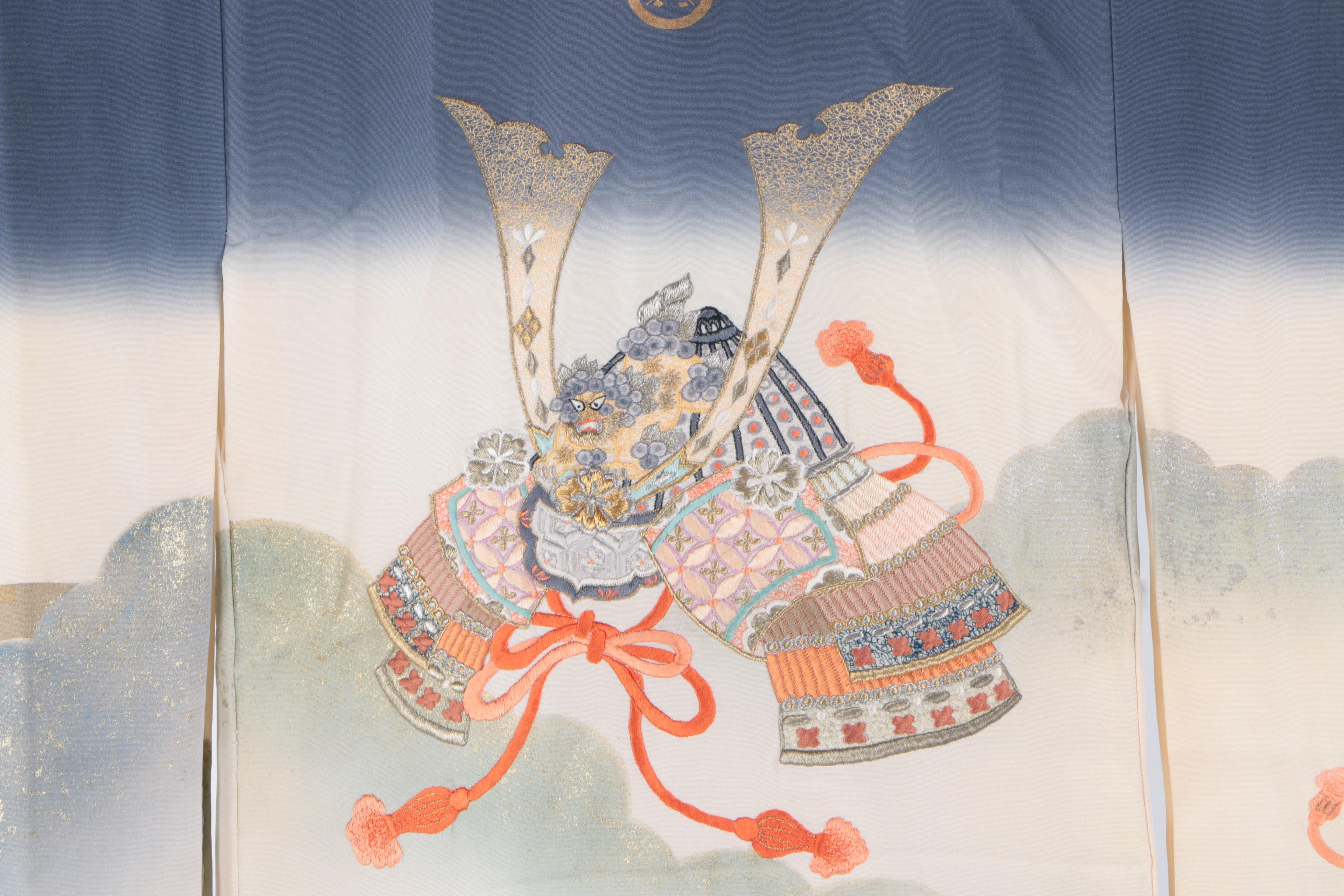 Boy's Circa 1940s Vintage Ceremonial Kimono