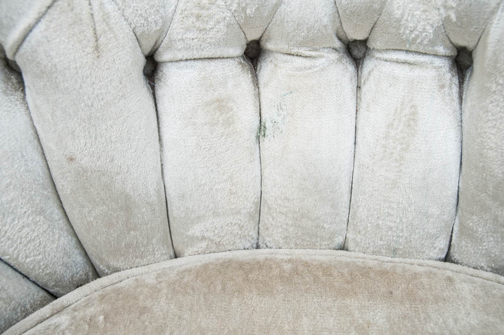 Victorian Carved Wood Frame Wingback Chair