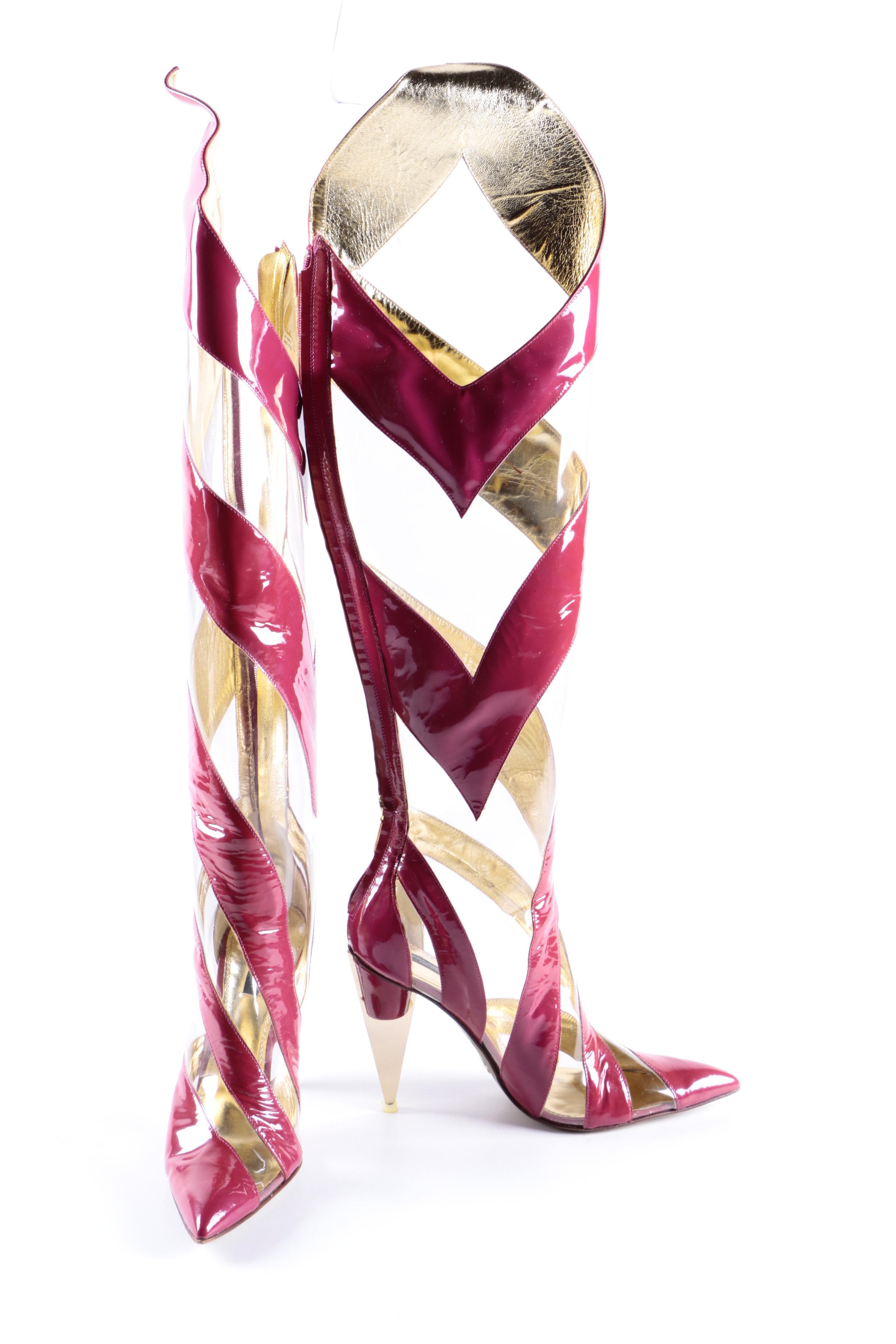 Dolce & Gabbana Vinyl and Patent Leather Boots