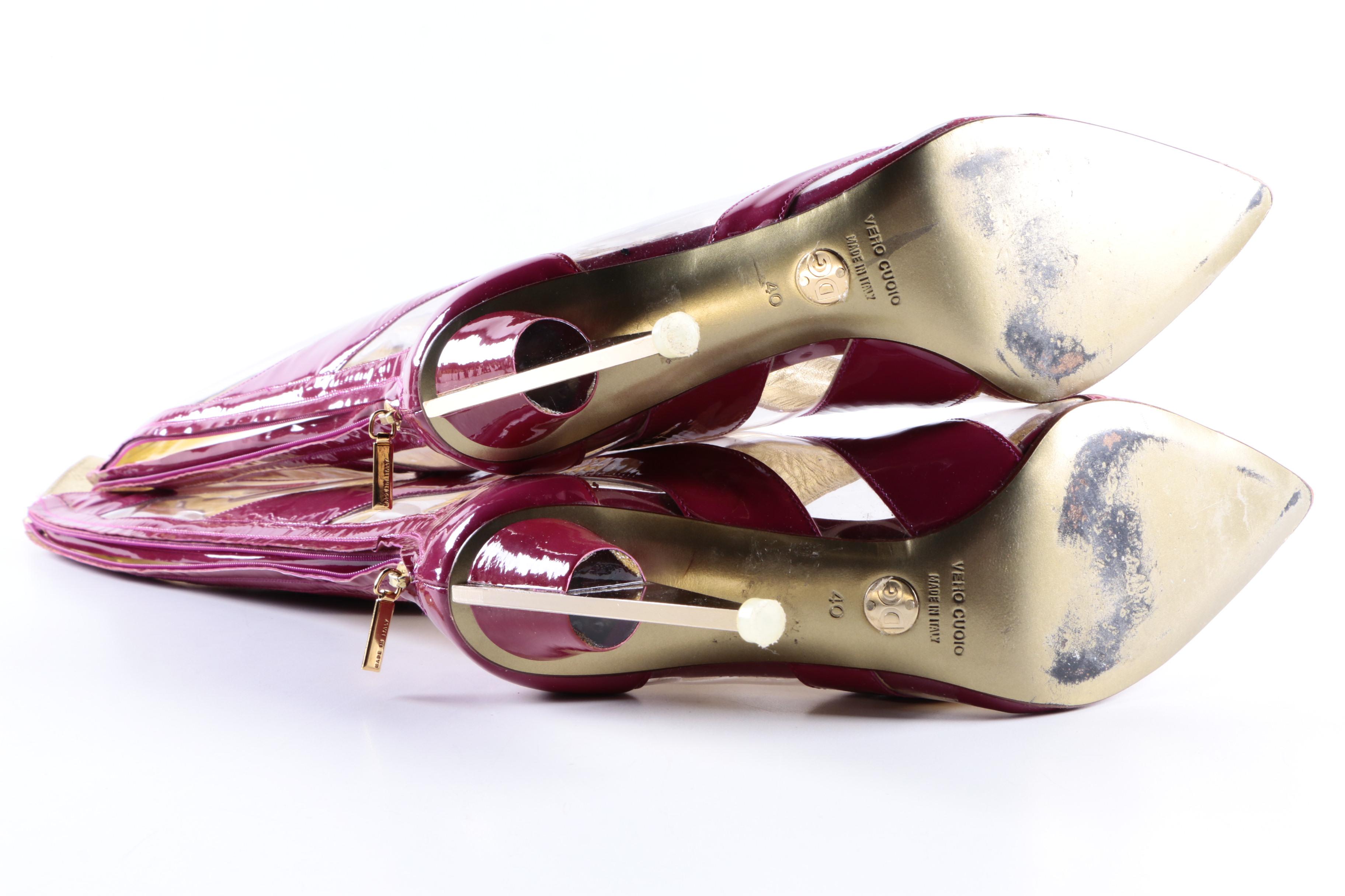 Dolce & Gabbana Vinyl and Patent Leather Boots