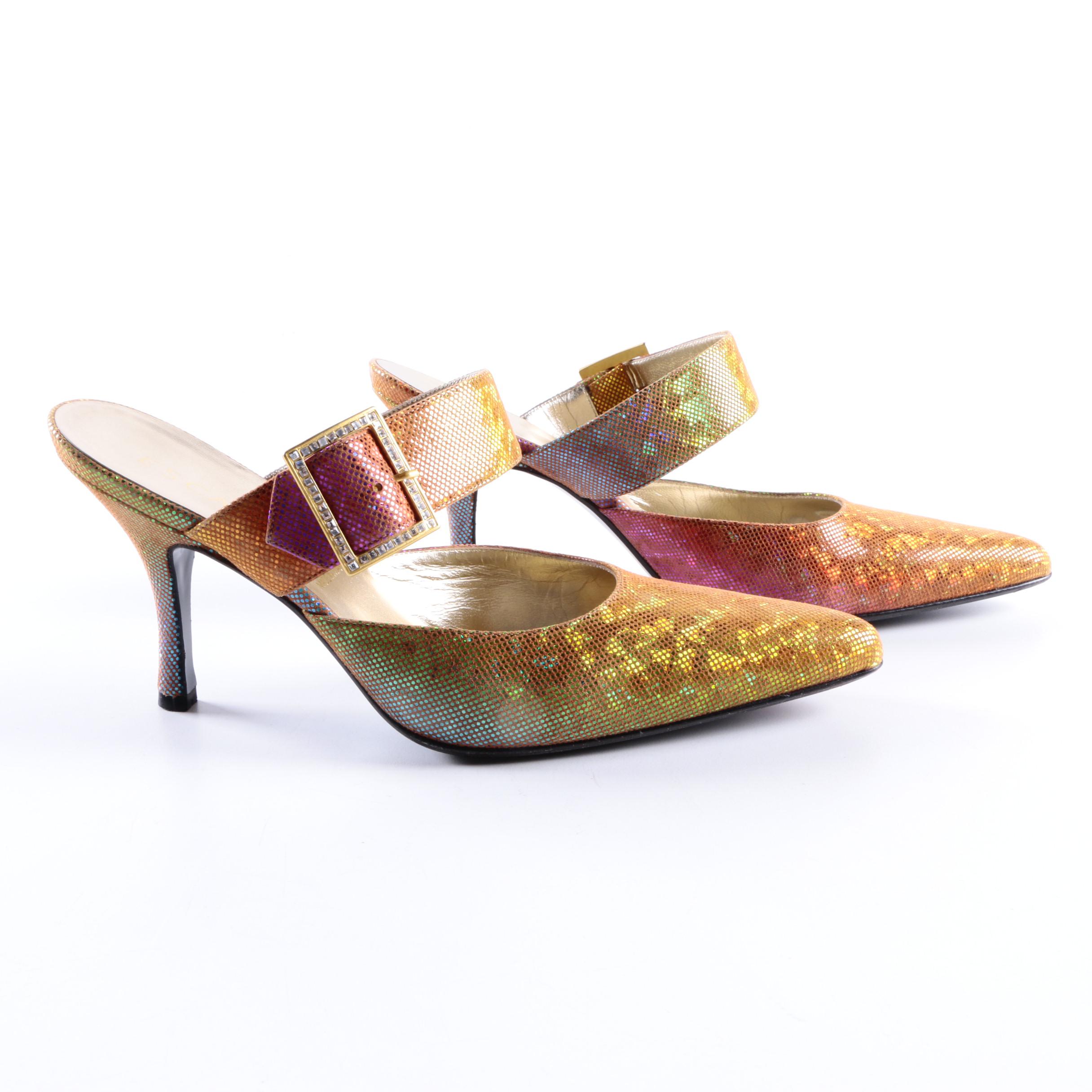 Escada Holographic Mules