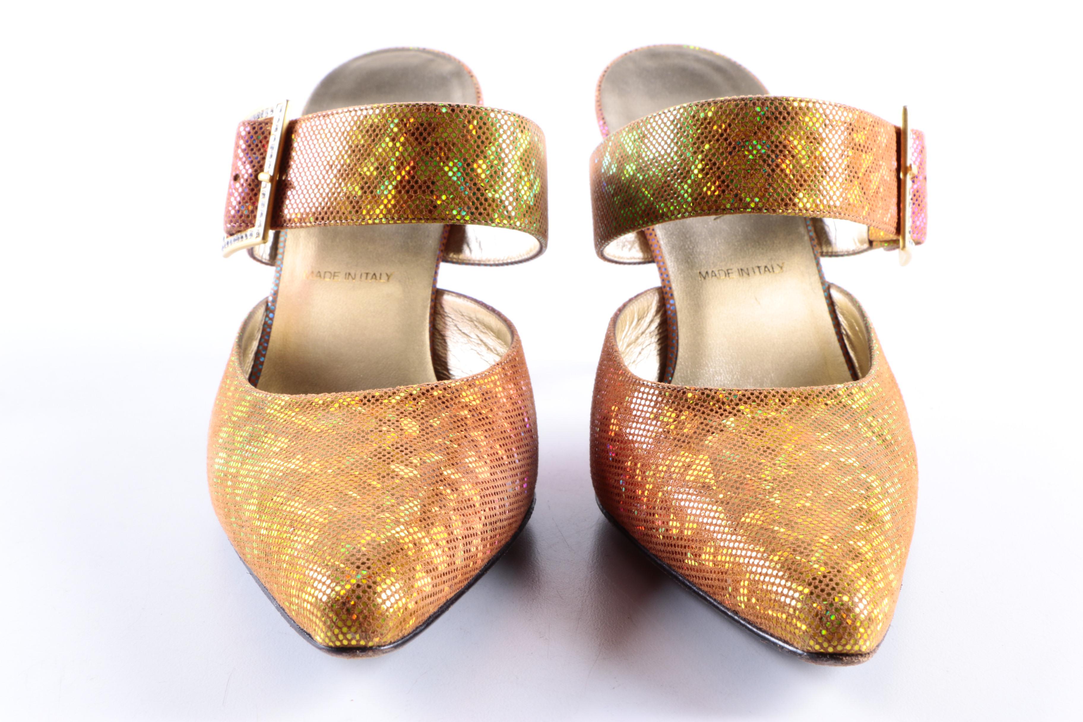 Escada Holographic Mules