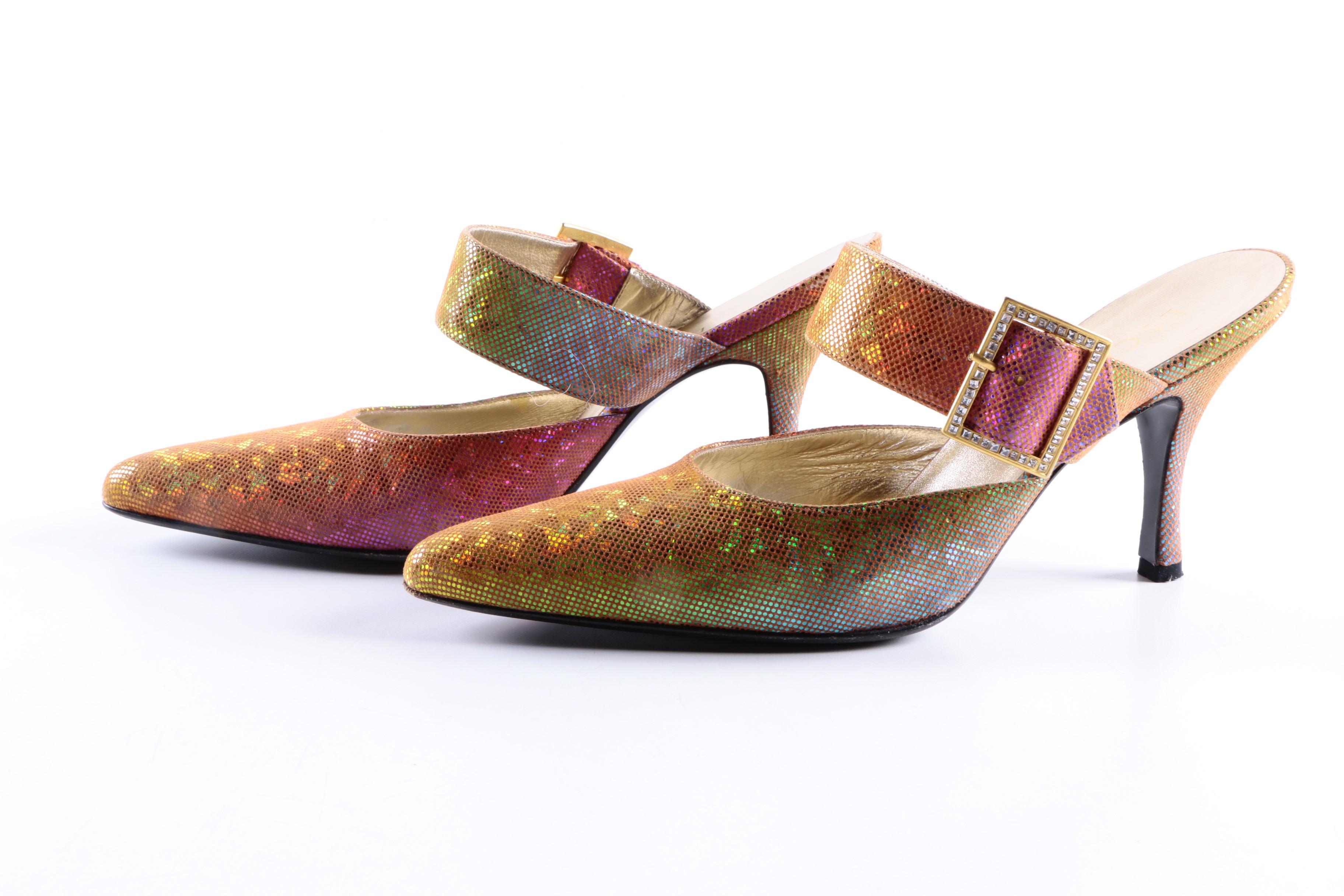 Escada Holographic Mules