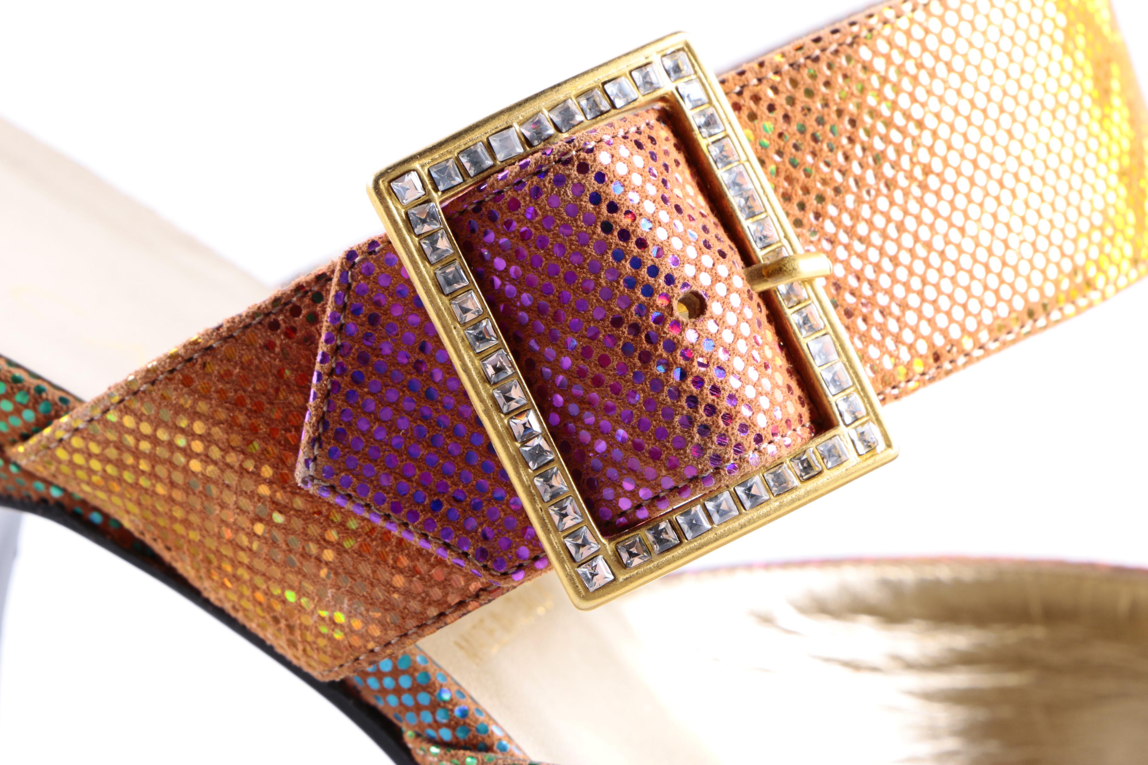 Escada Holographic Mules