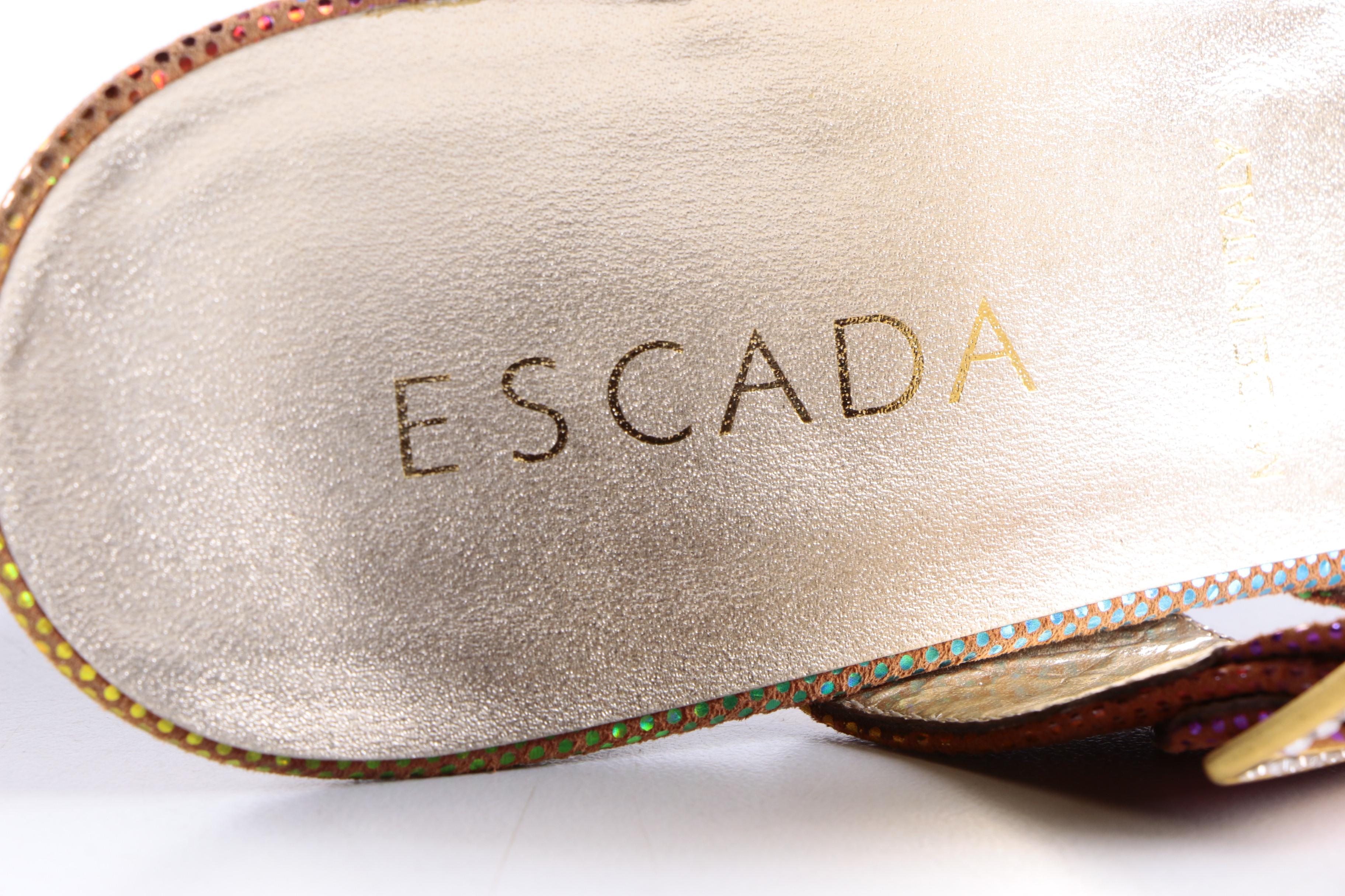 Escada Holographic Mules