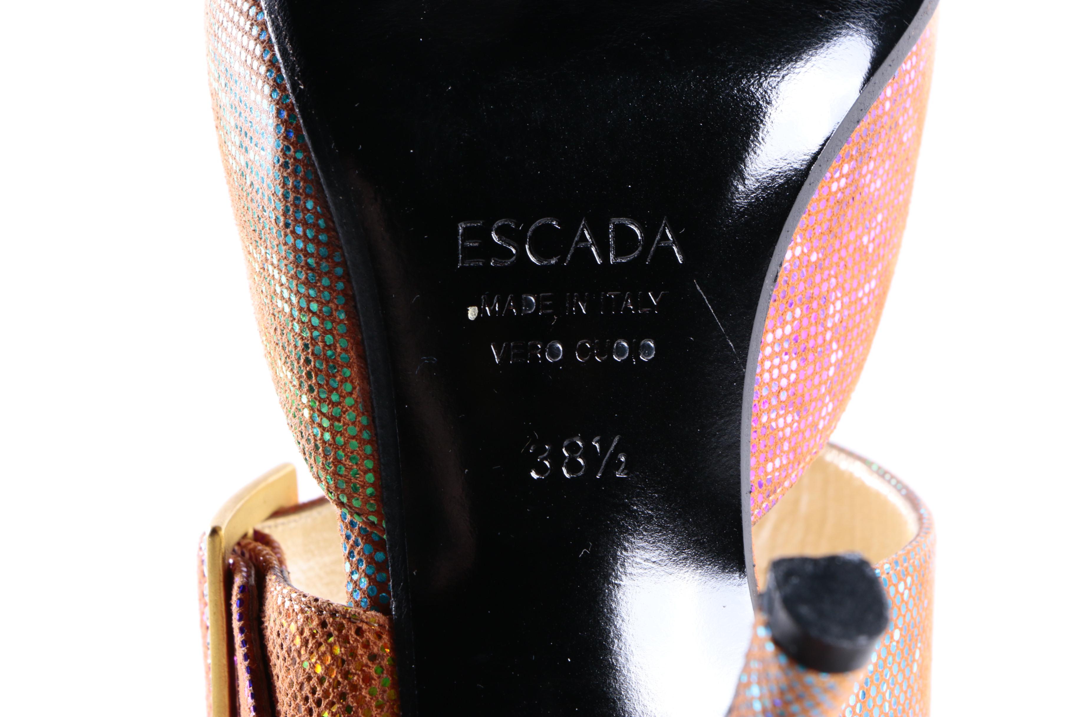 Escada Holographic Mules