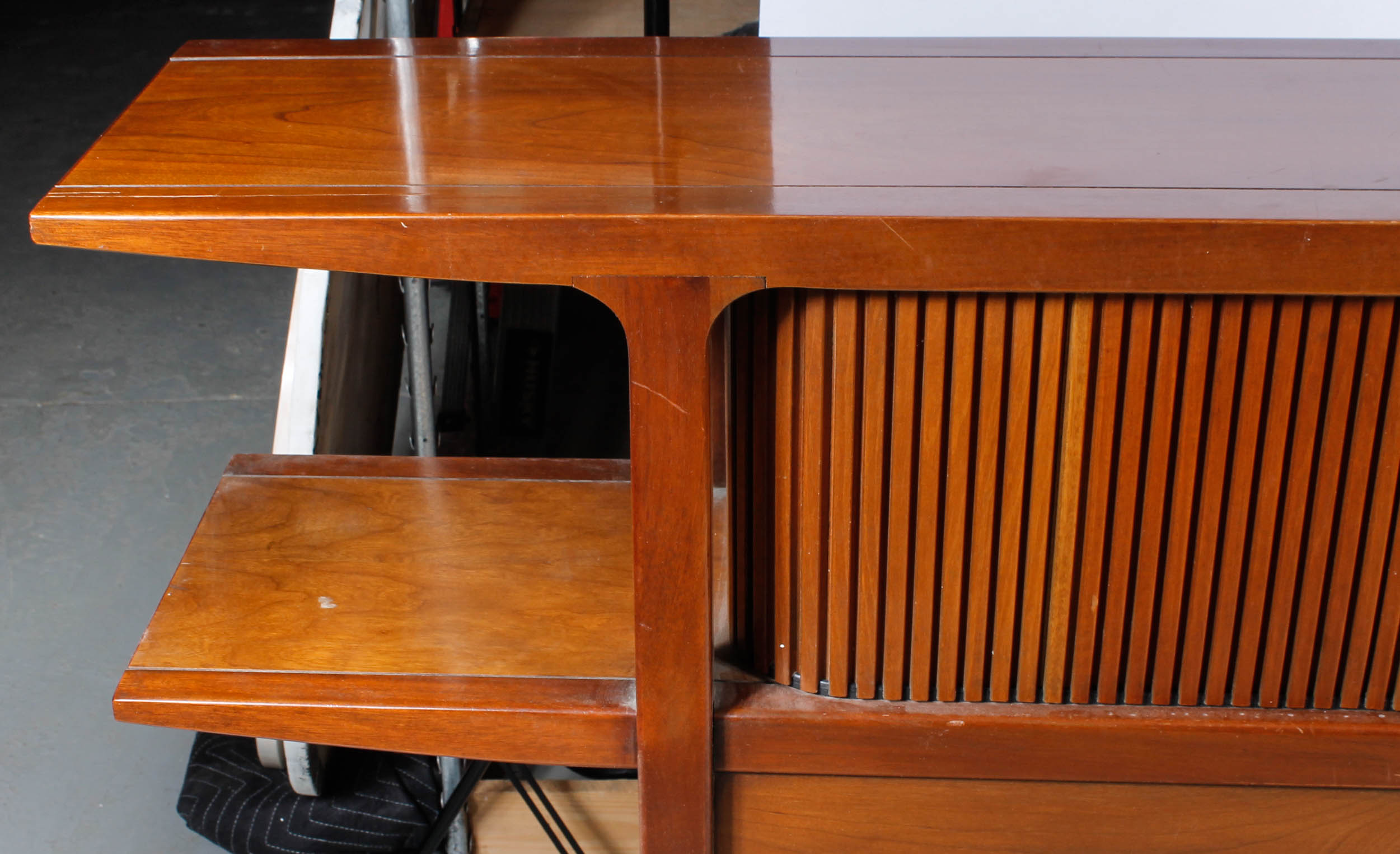 Vintage "Counterpoint" by Drexel Headboard with Built-In Cabinet