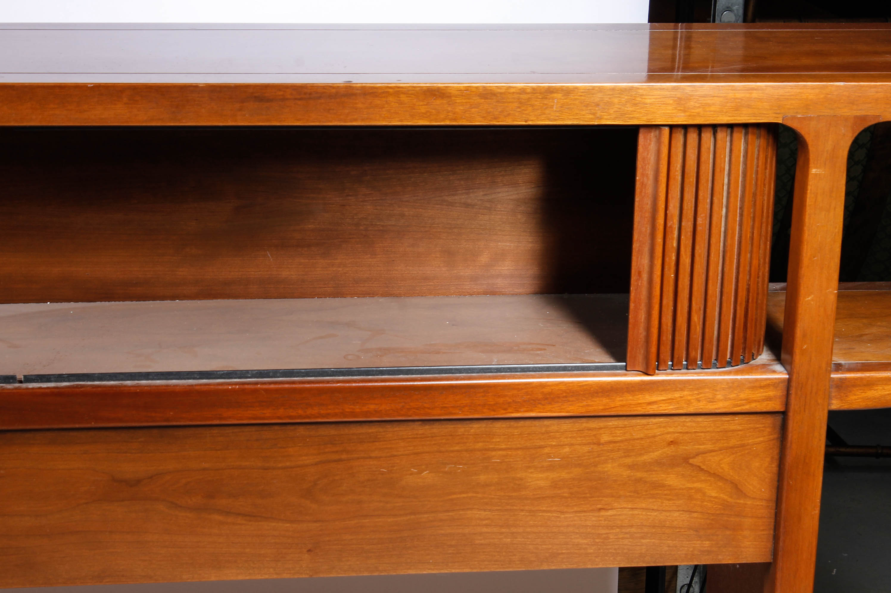 Vintage "Counterpoint" by Drexel Headboard with Built-In Cabinet