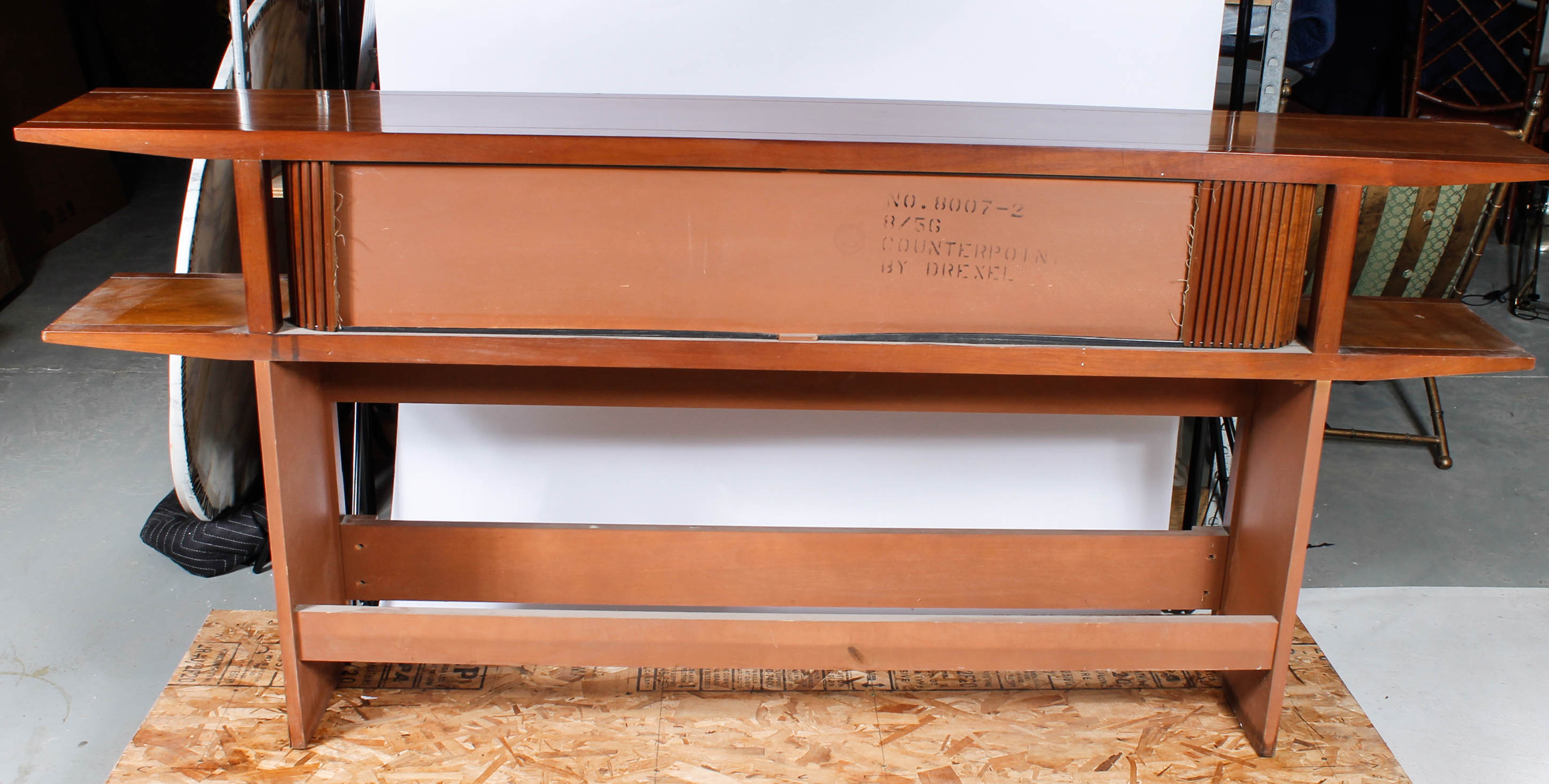 Vintage "Counterpoint" by Drexel Headboard with Built-In Cabinet