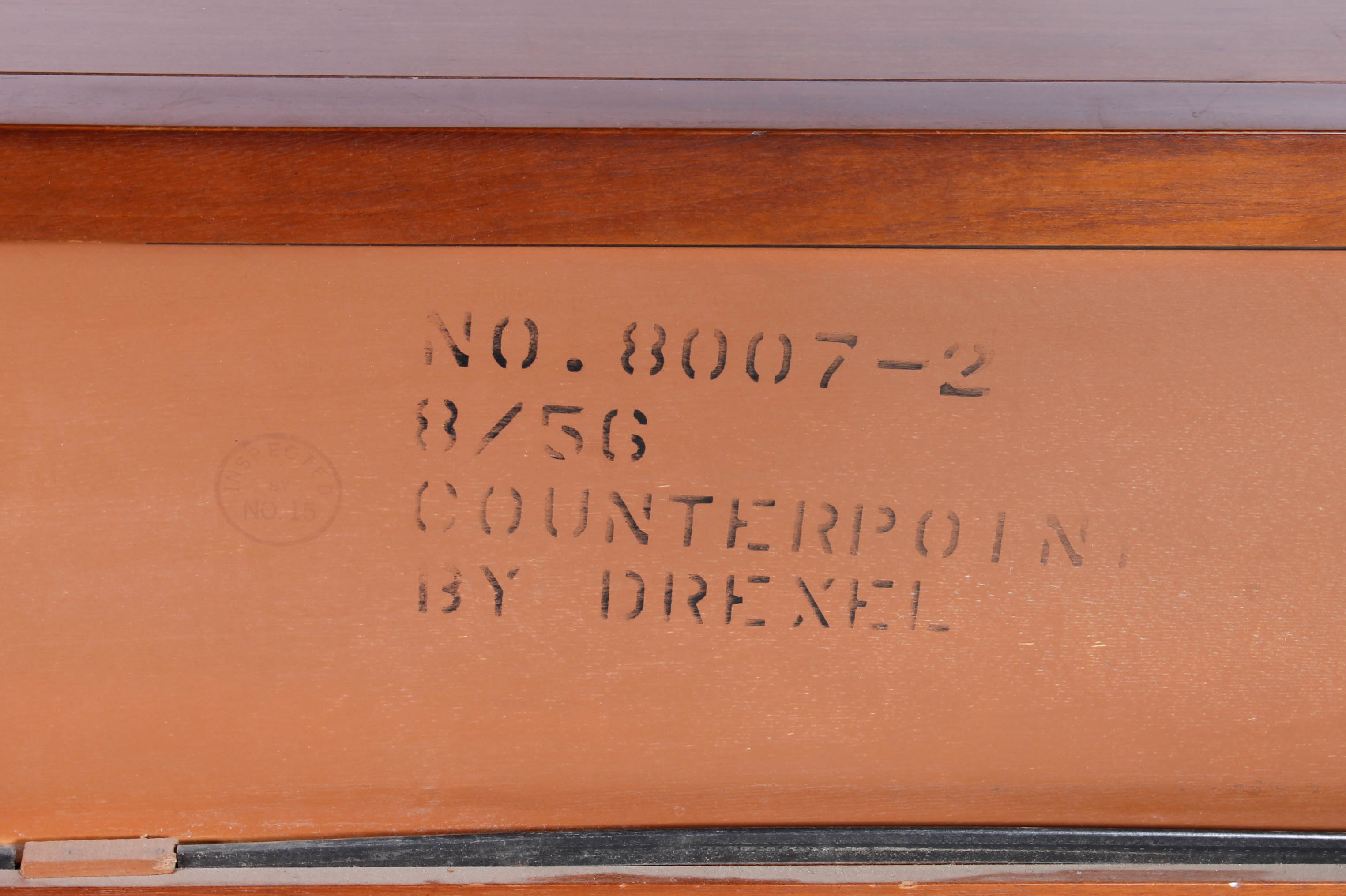 Vintage "Counterpoint" by Drexel Headboard with Built-In Cabinet