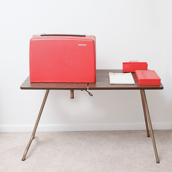 Vintage Bernina Sewing Machine and Sewing Machine Table