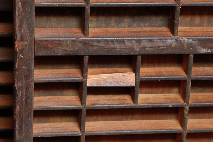 Vintage Printer's Letterpress Type Trays