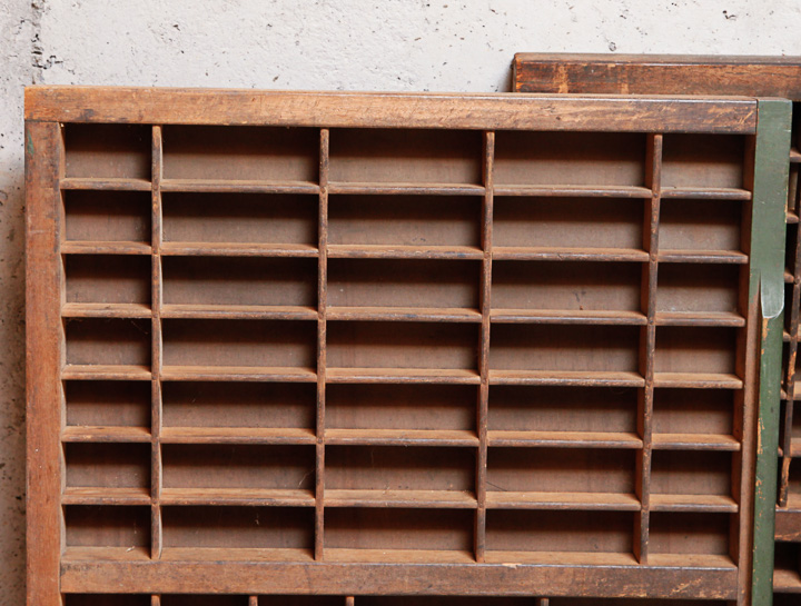 Vintage Printer's Letterpress Type Trays
