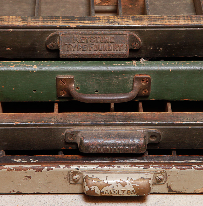 Vintage Printer's Letterpress Type Trays