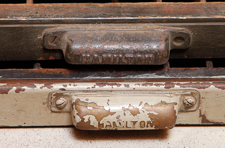 Vintage Printer's Letterpress Type Trays