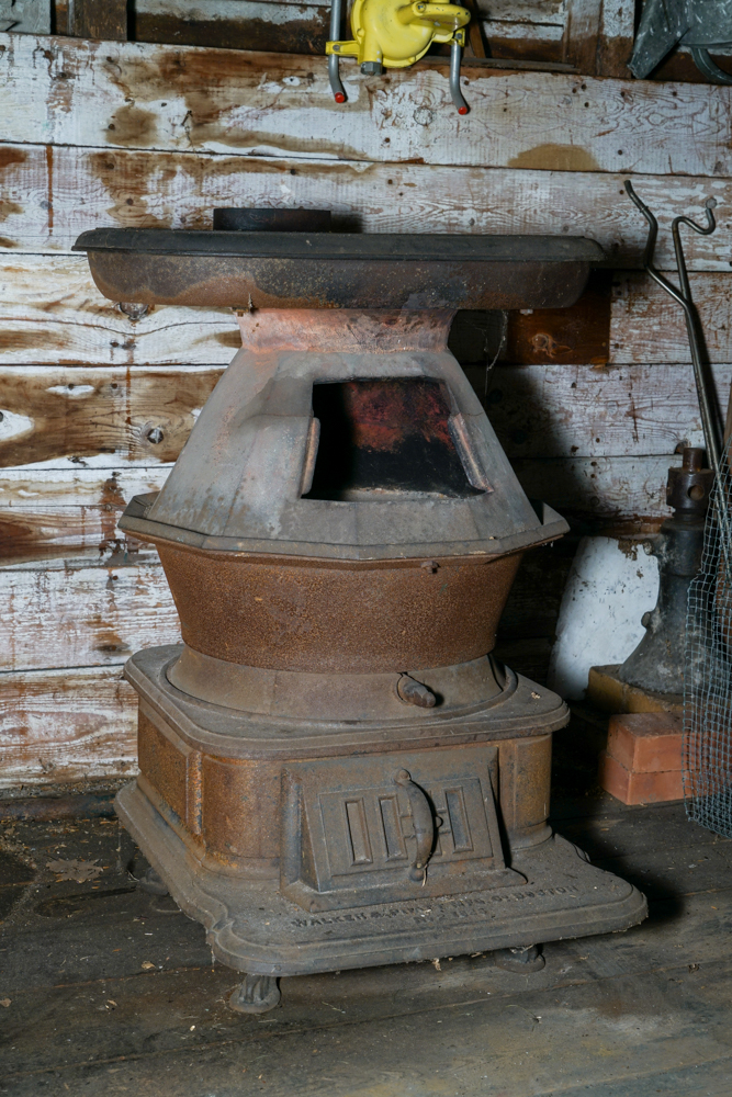 Antique Cast Iron Laundry Stove by Walker & Pratt