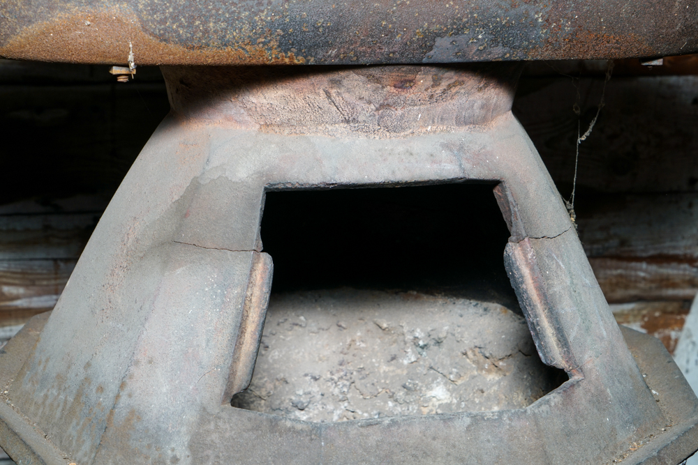 Antique Cast Iron Laundry Stove by Walker & Pratt