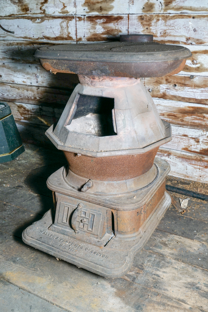 Antique Cast Iron Laundry Stove by Walker & Pratt