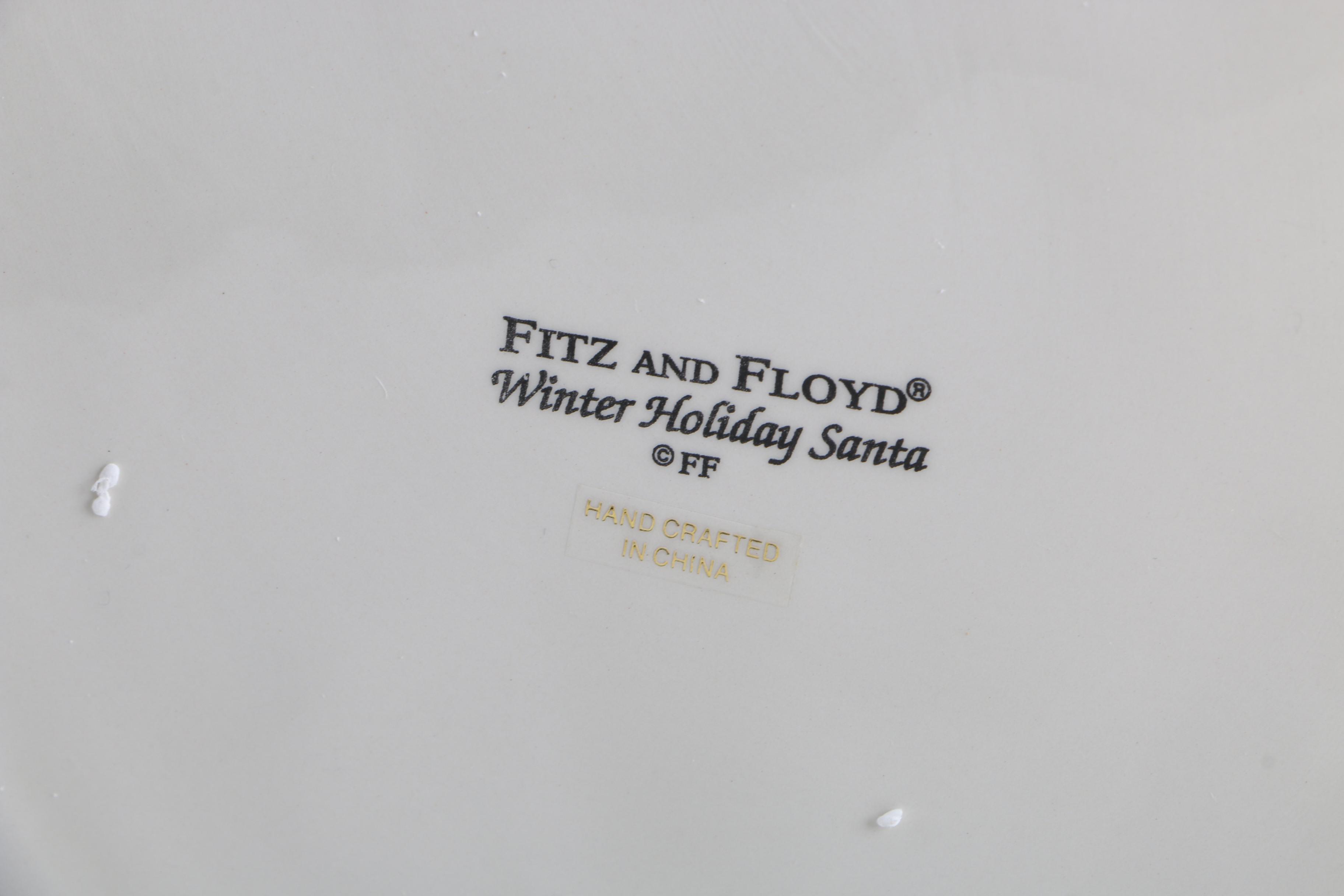 Fitz and Floyd "Winter Holiday Santa" Cookie Jar