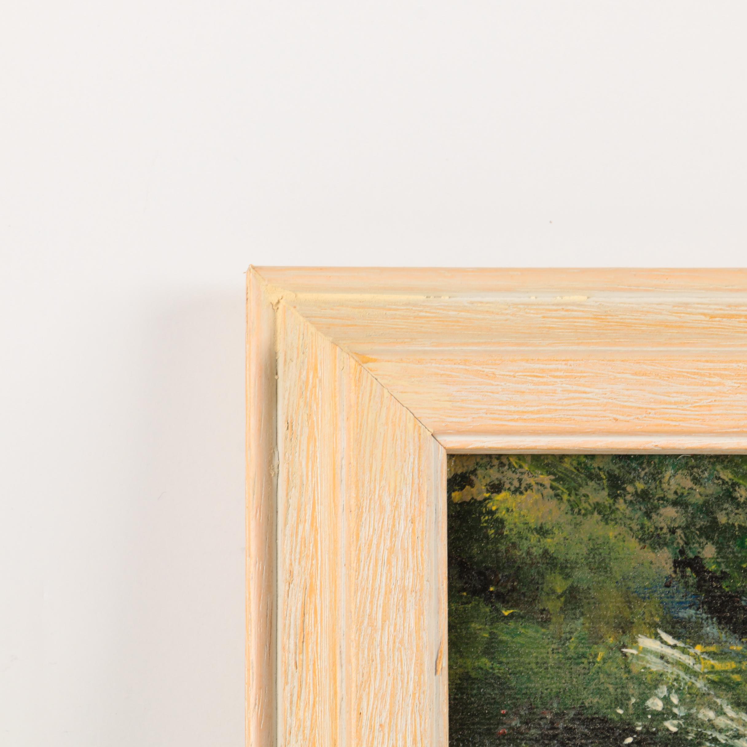 Oil Painting of a Cat Looking at a Landscape