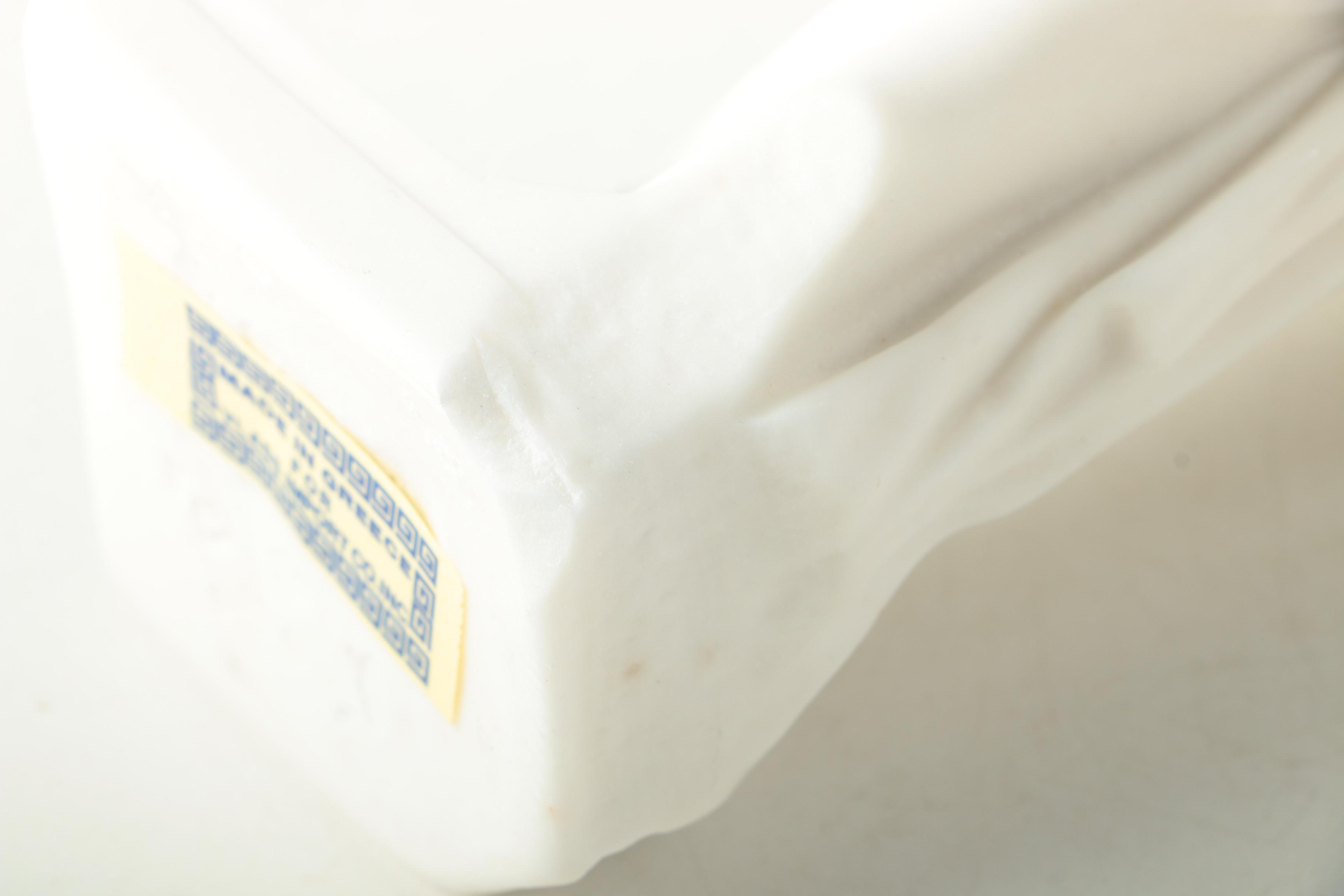 Venus De Milo Reproduction Ceramic Figurine and Trojan Warrior Trinket Box