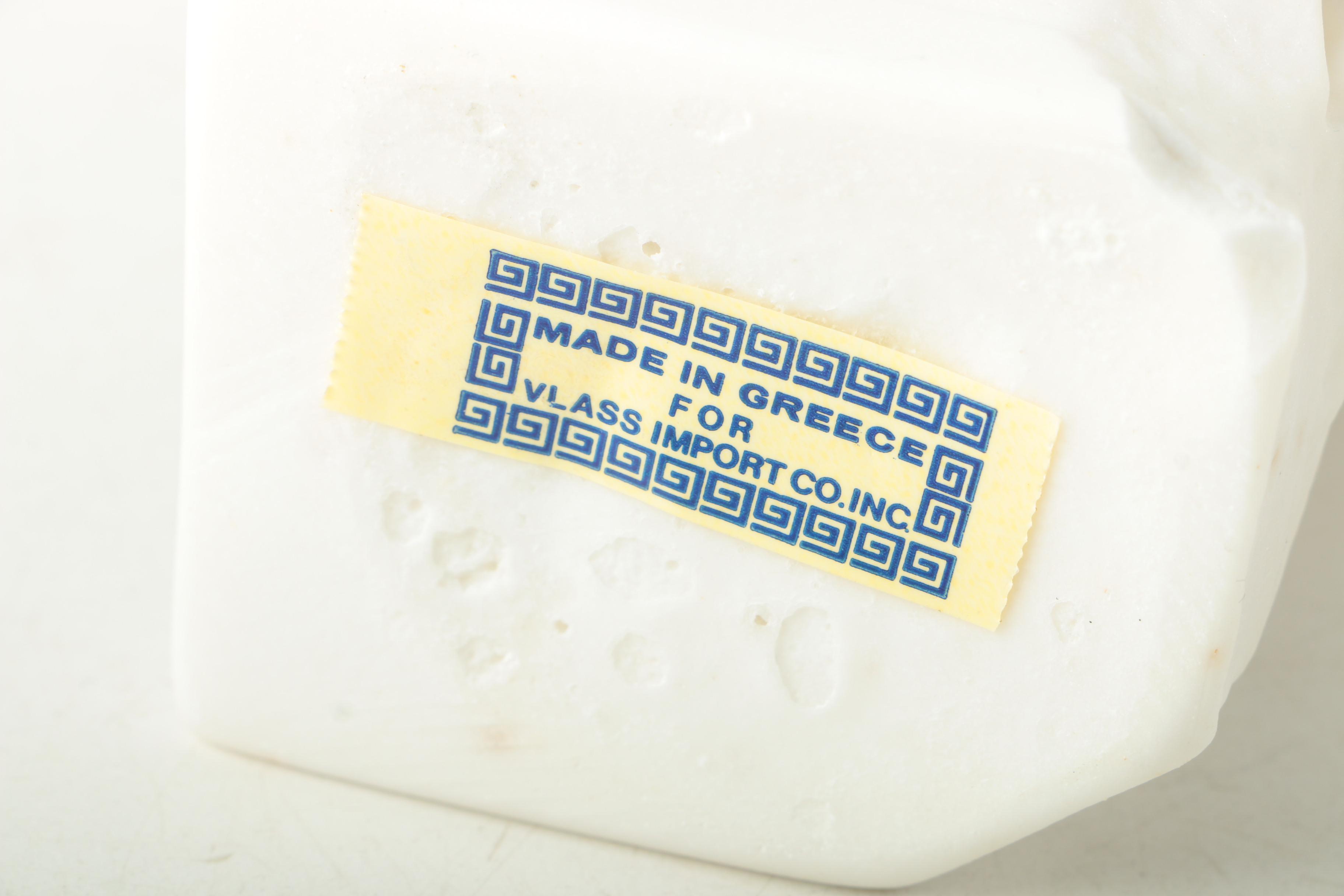 Venus De Milo Reproduction Ceramic Figurine and Trojan Warrior Trinket Box