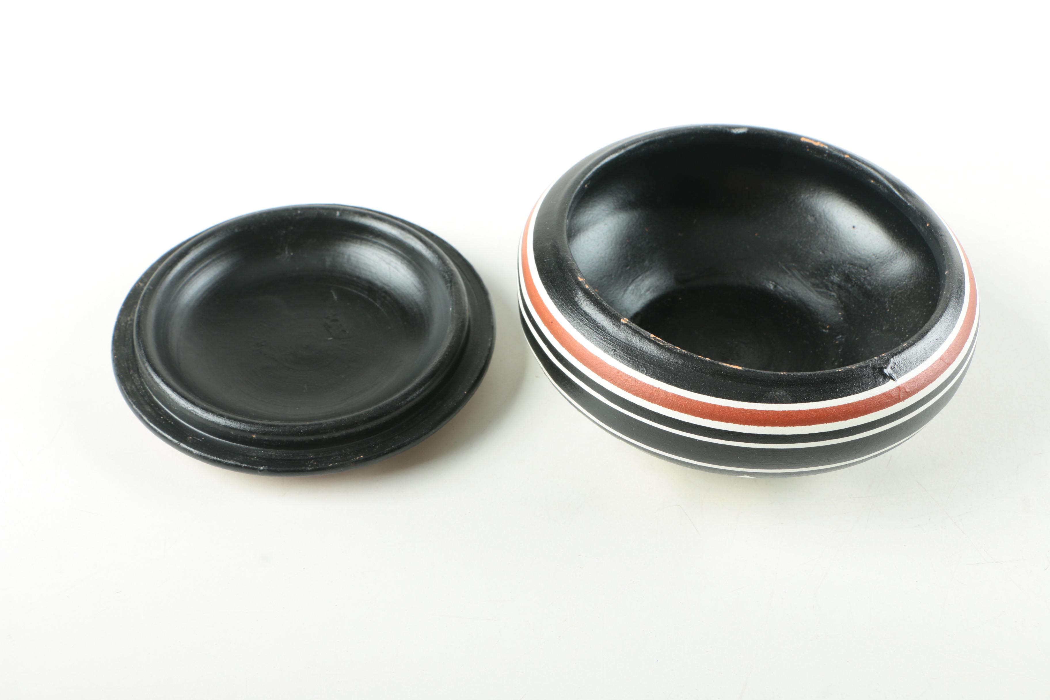 Venus De Milo Reproduction Ceramic Figurine and Trojan Warrior Trinket Box