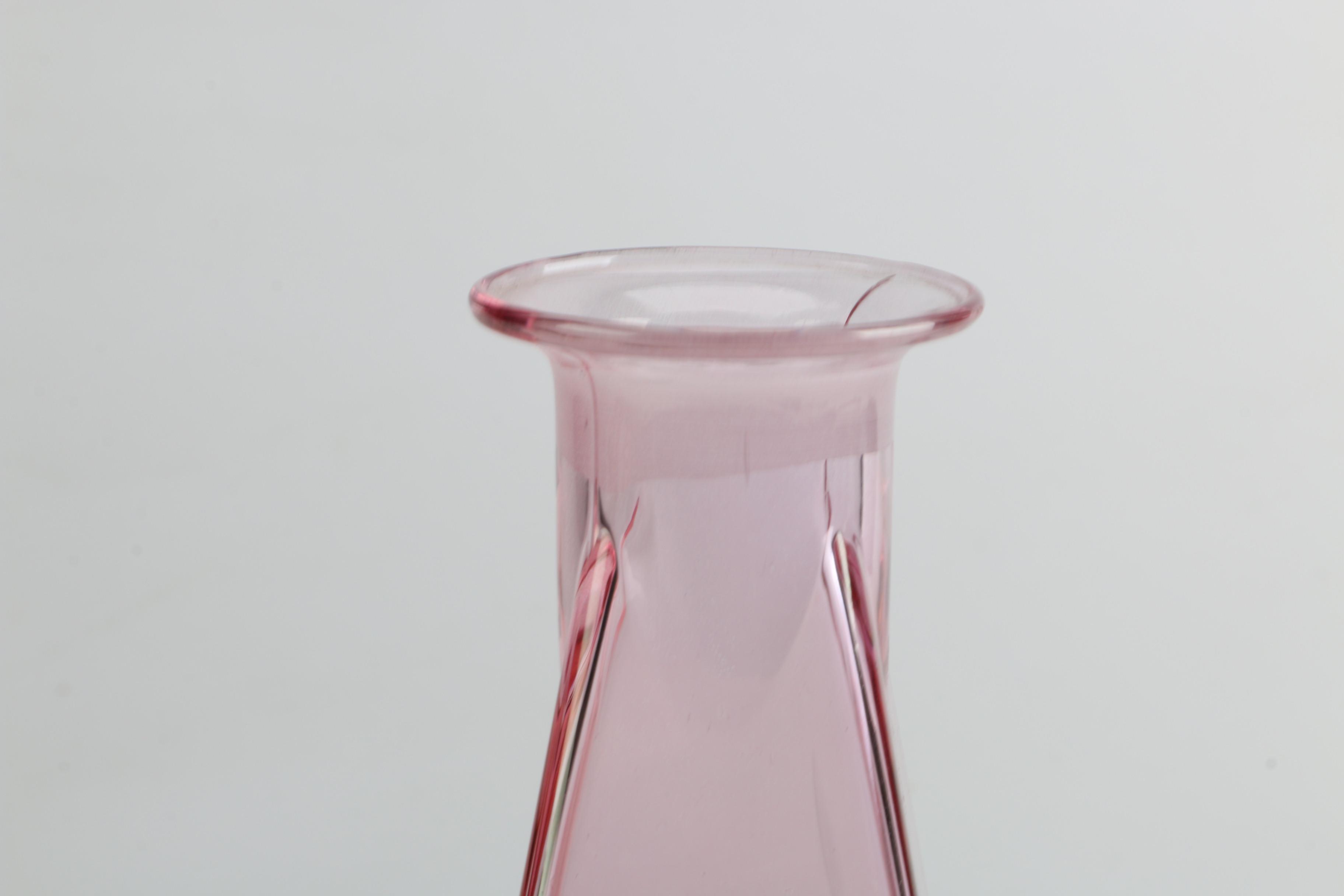 Pink Glass Decanter