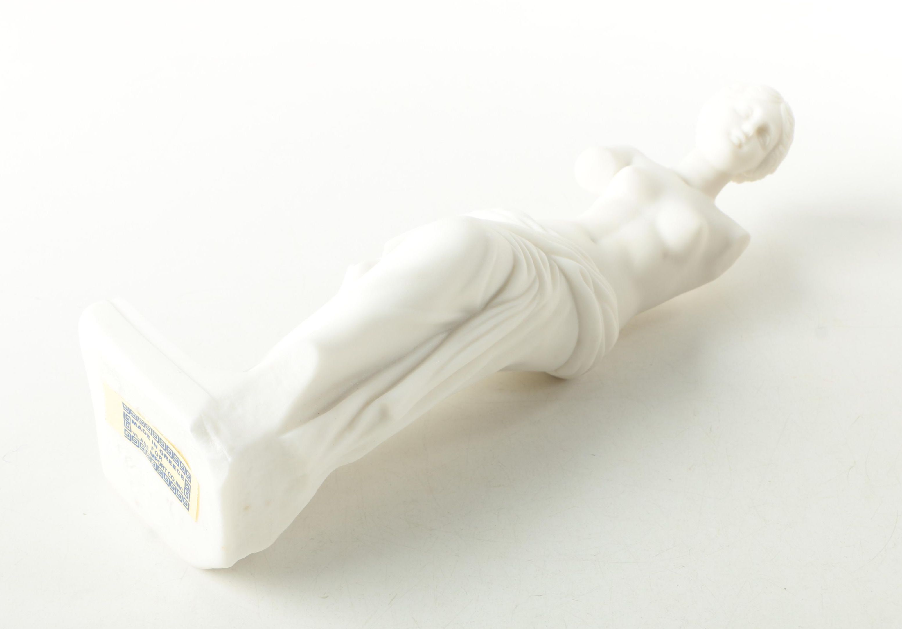 Venus De Milo Reproduction Ceramic Figurine and Trojan Warrior Trinket Box