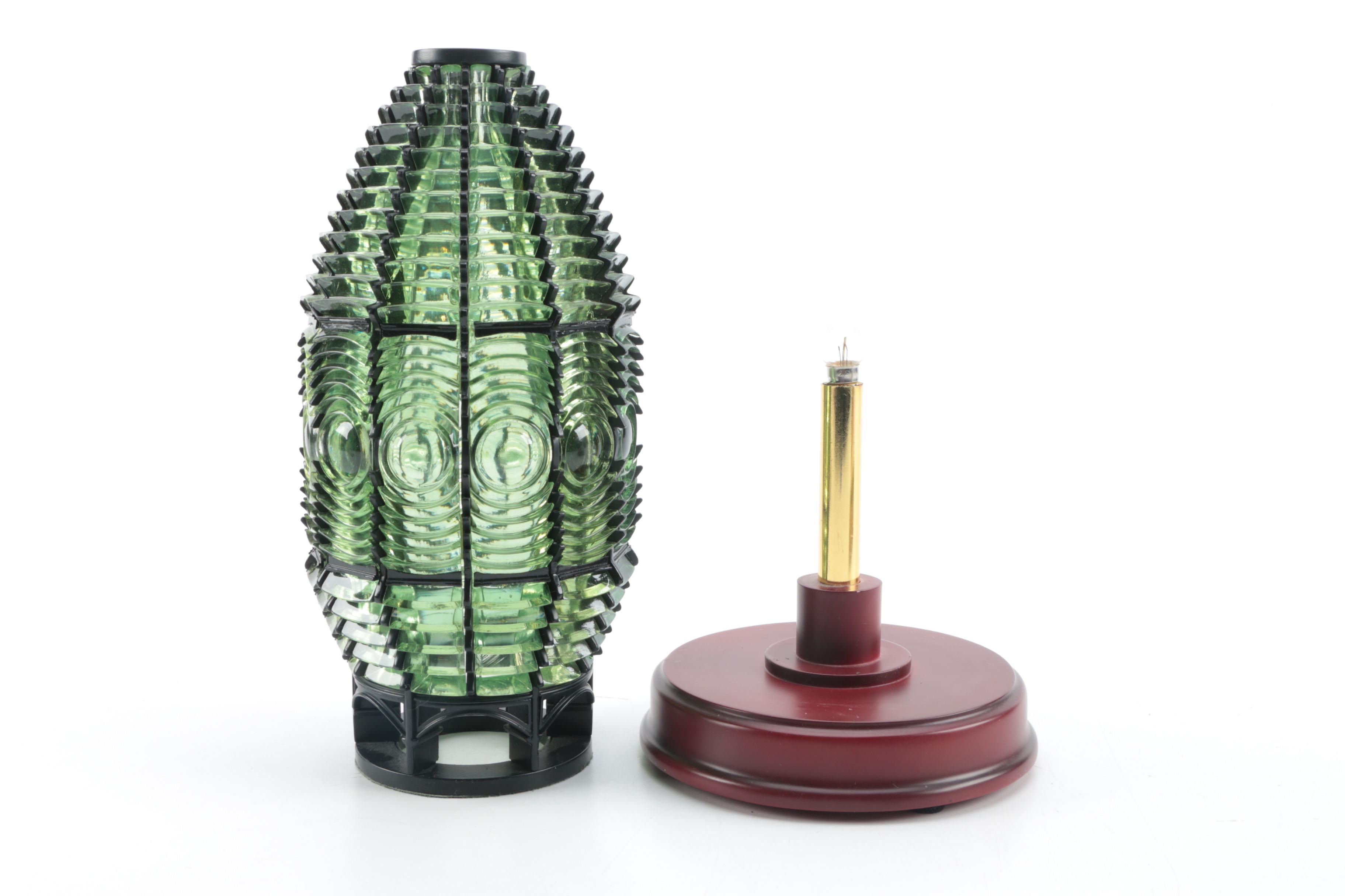 Harbour Lights Collectible Fresnel Light and Resin Lighthouse Sculpture