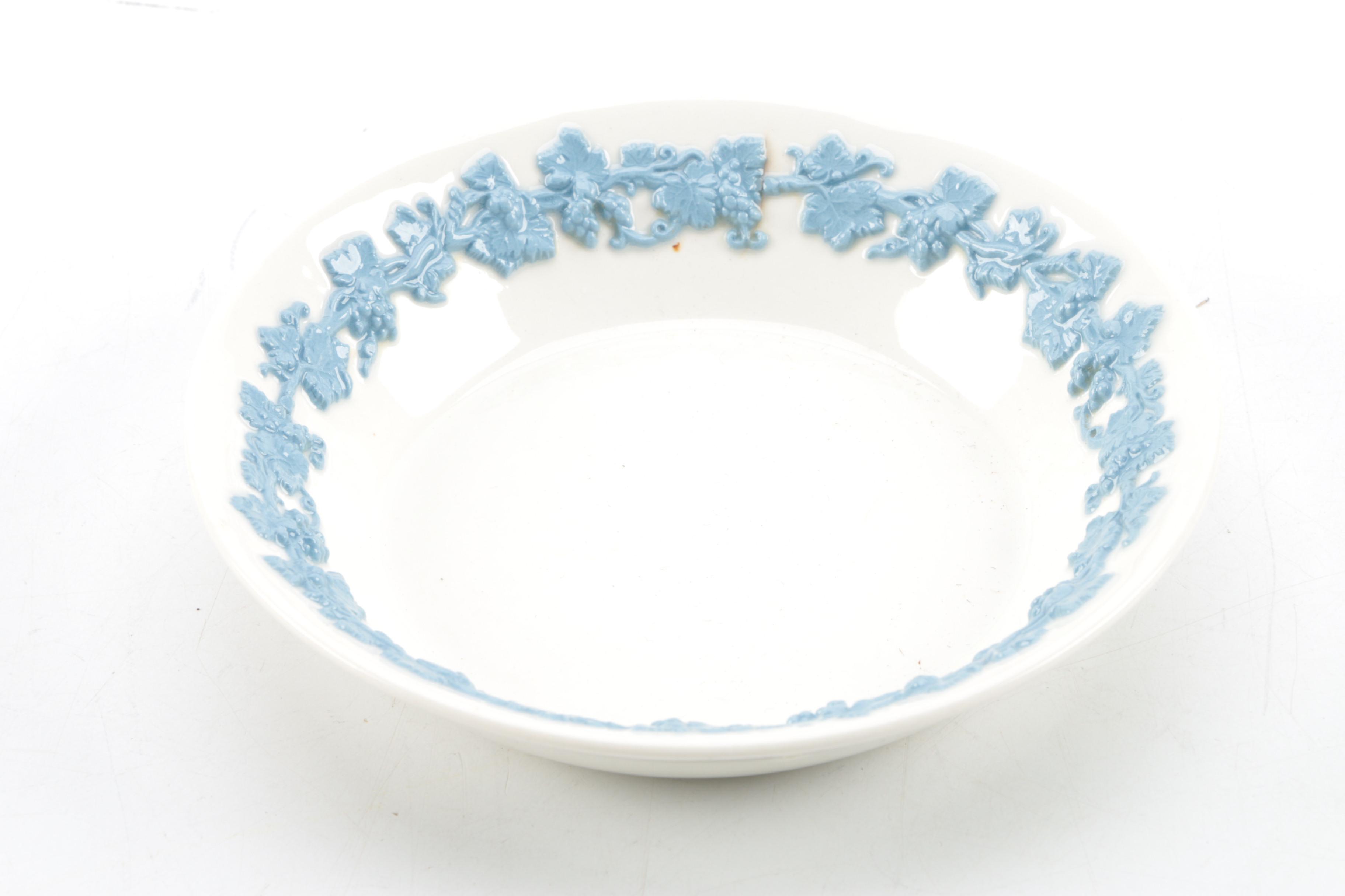 Vintage Wedgwood Embossed Queen's Ware China Set