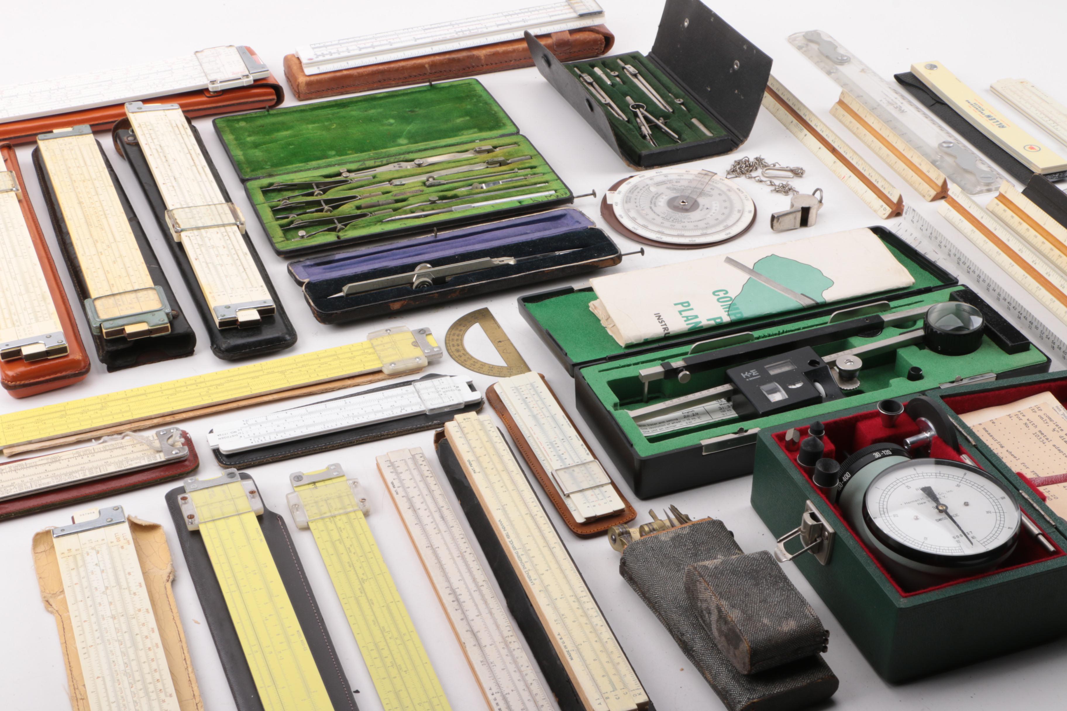 Collection of Vintage Drafting Equipment